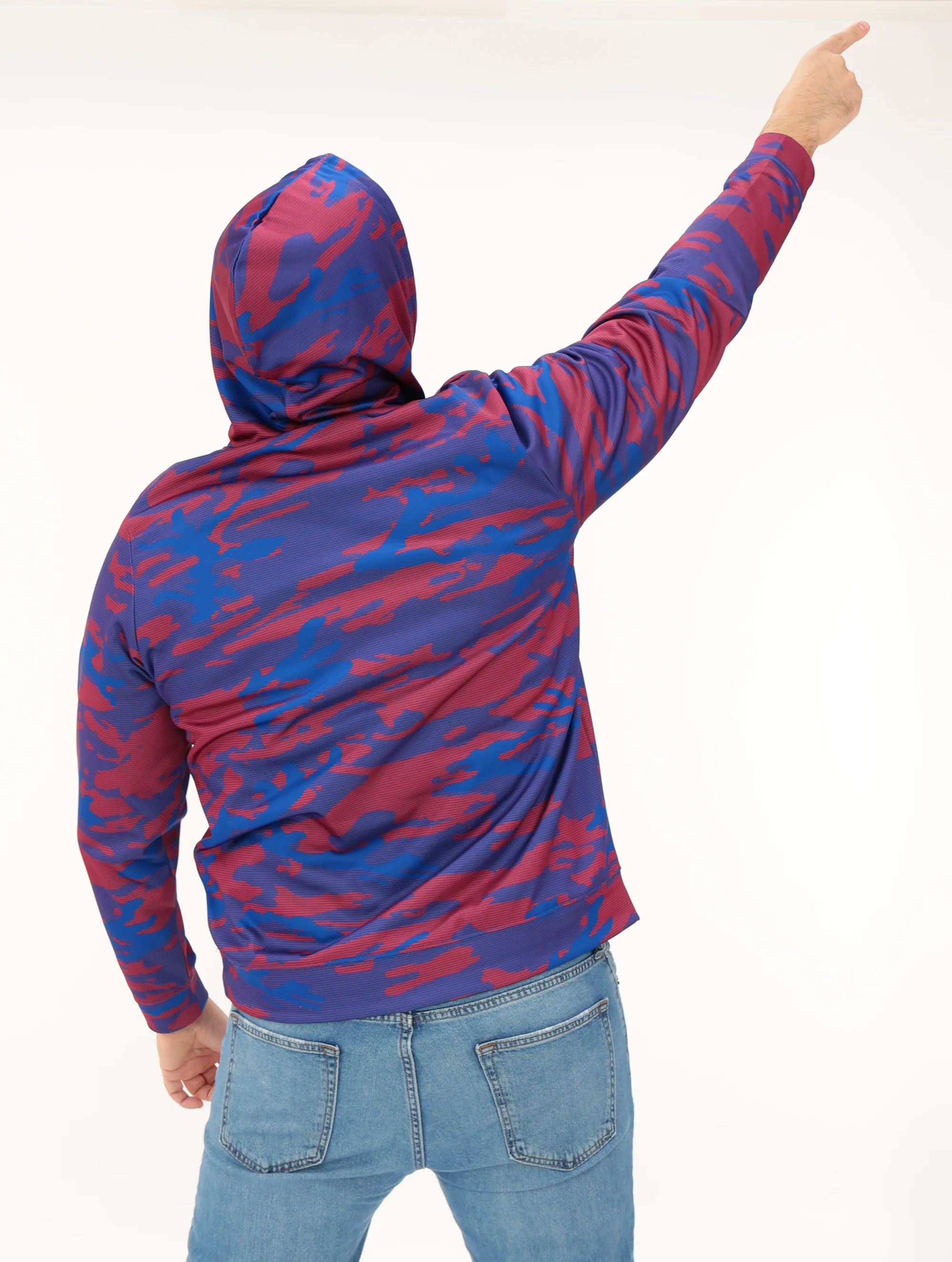 Zubaz NFL Men's Arch All Over Camo Hoodie, BUFFALO BILLS - Image 25