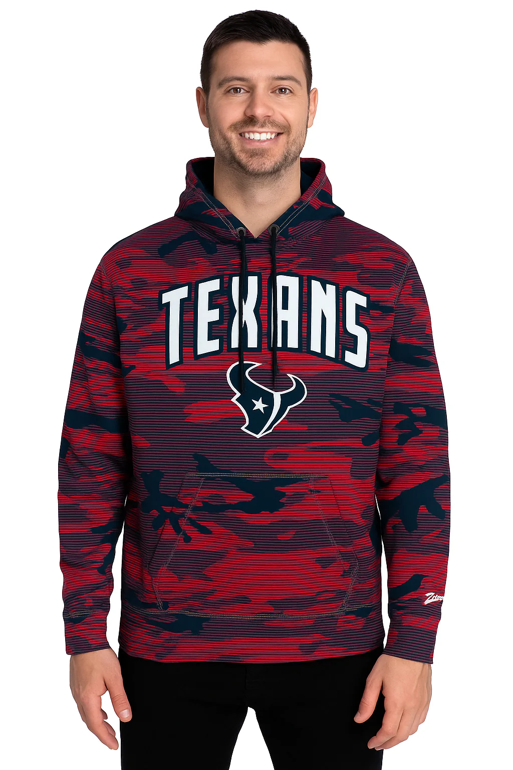 Zubaz NFL Men's Arch All Over Camo Hoodie, HOUSTON TEXANS - Image 15