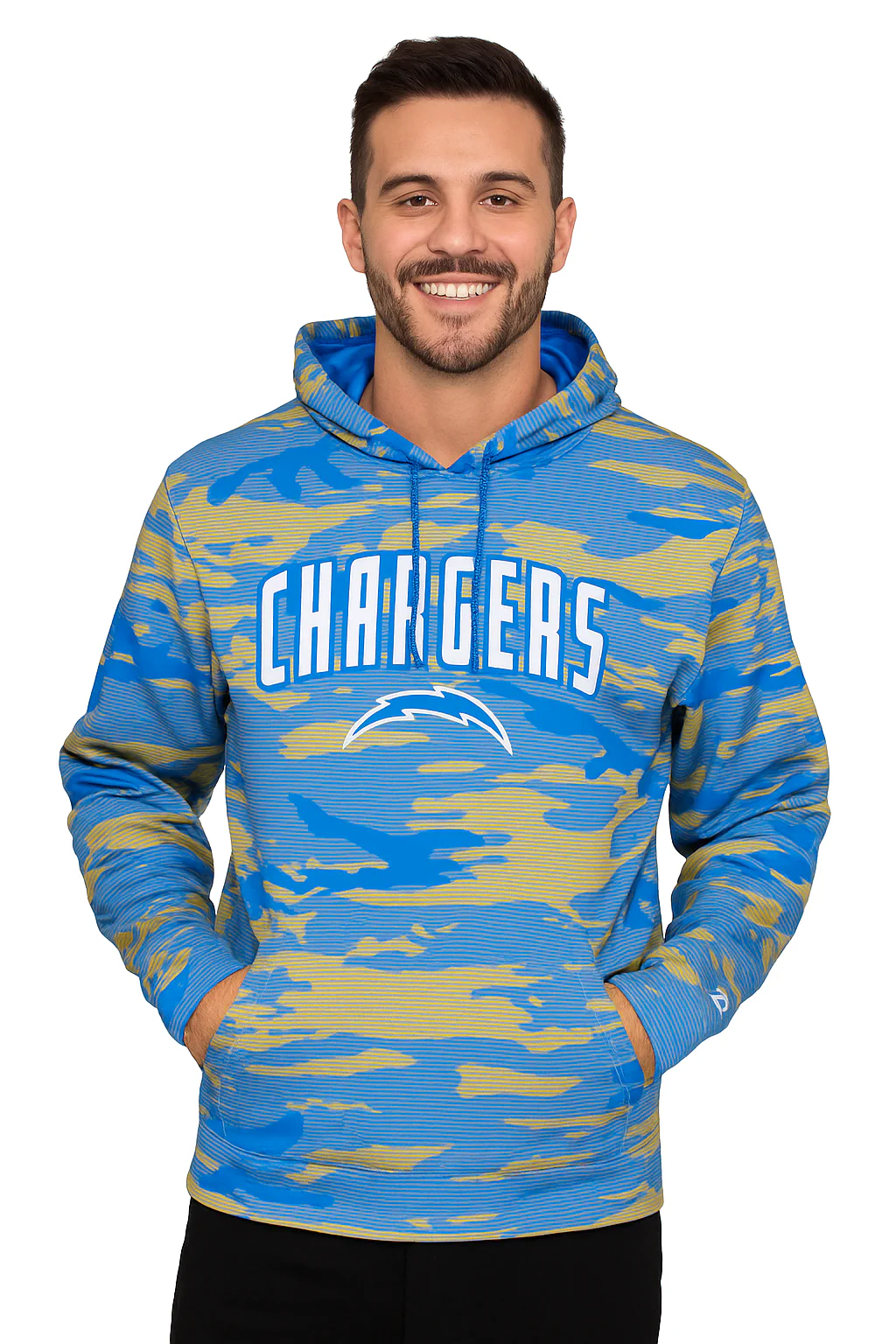 Zubaz NFL   Men's Arch All Over Camo Hoodie, LOS ANGELES CHARGERS - Image 18