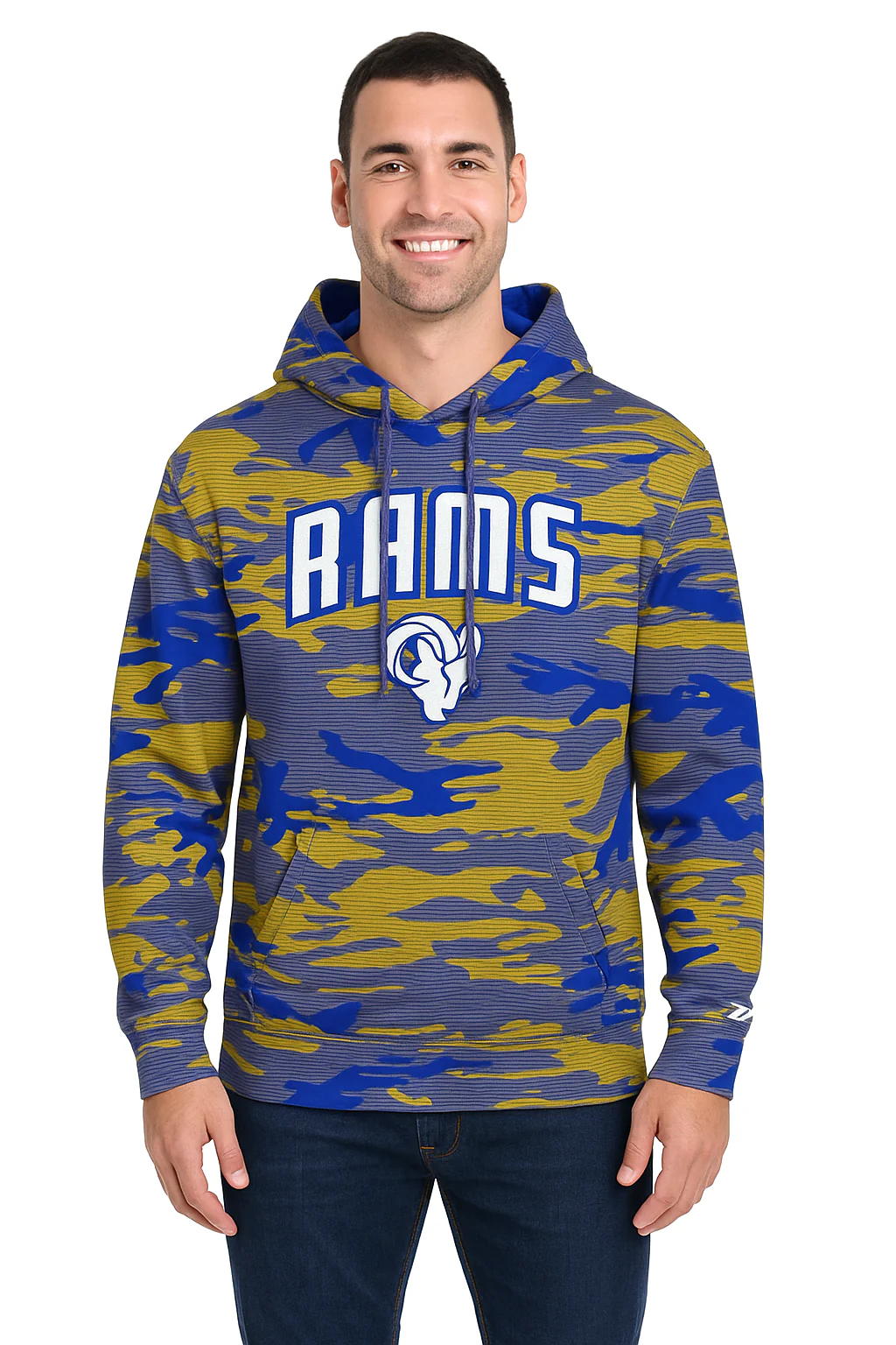 Zubaz NFL Men's Arch All Over Camo Hoodie, LOS ANGELES RAMS - Image 27
