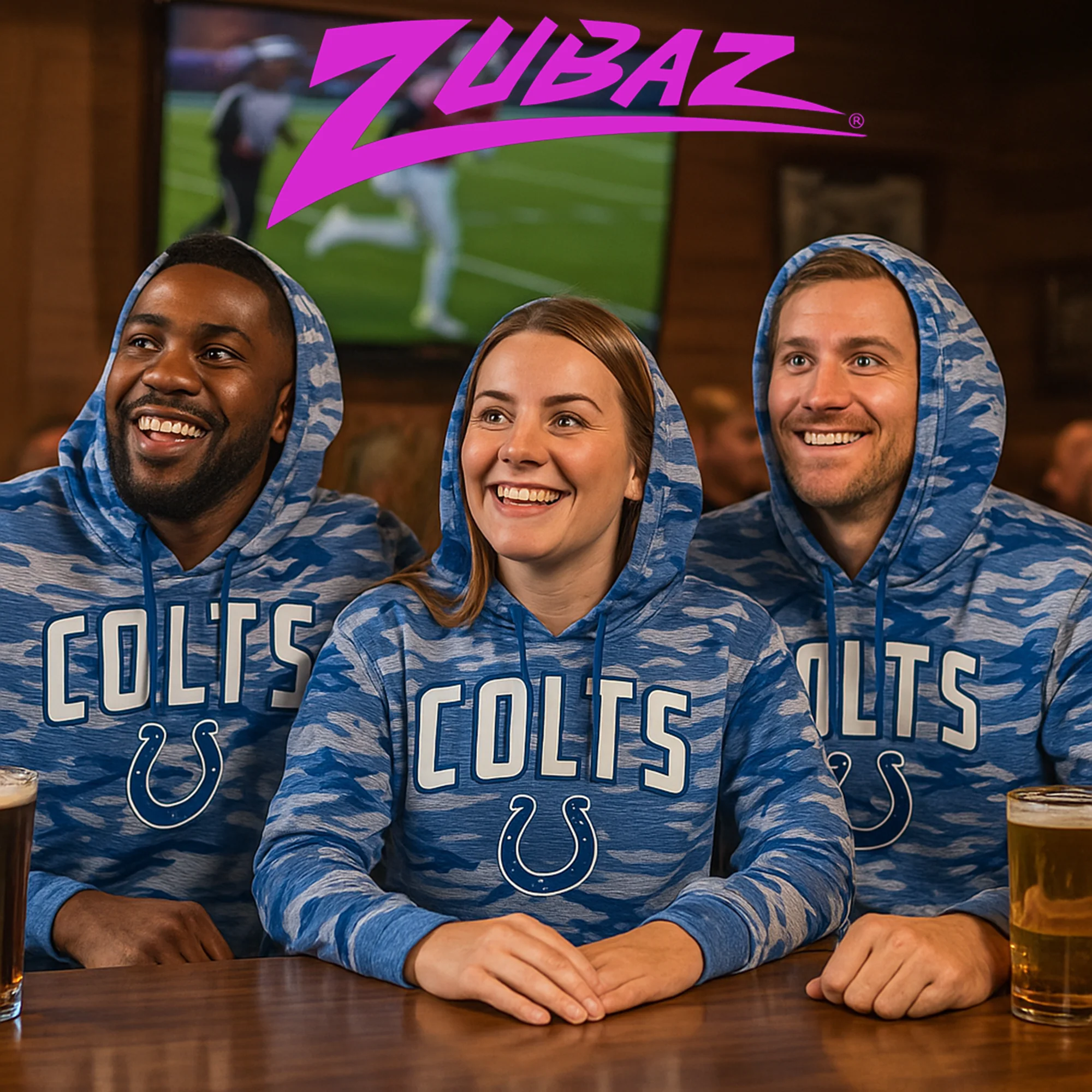 Zubaz NFL Men's Arch All Over Camo Hoodie, NEW YORK JETS - Image 25