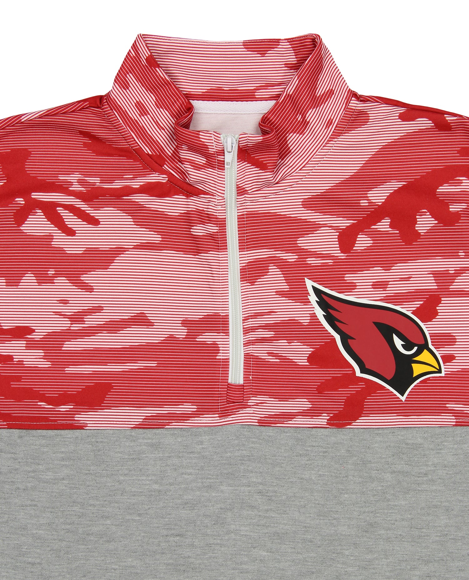 Zubaz NFL Men's Arizona Cardinals 1/4 Zip Fleece Pullover with Camo Lines - Image 3