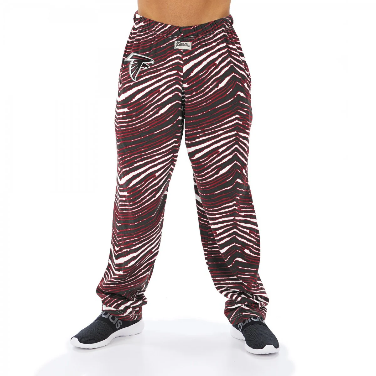 Zubaz NFL Men's Atlanta Falcons Classic Zebra Print Team Logo Pants - Image 5