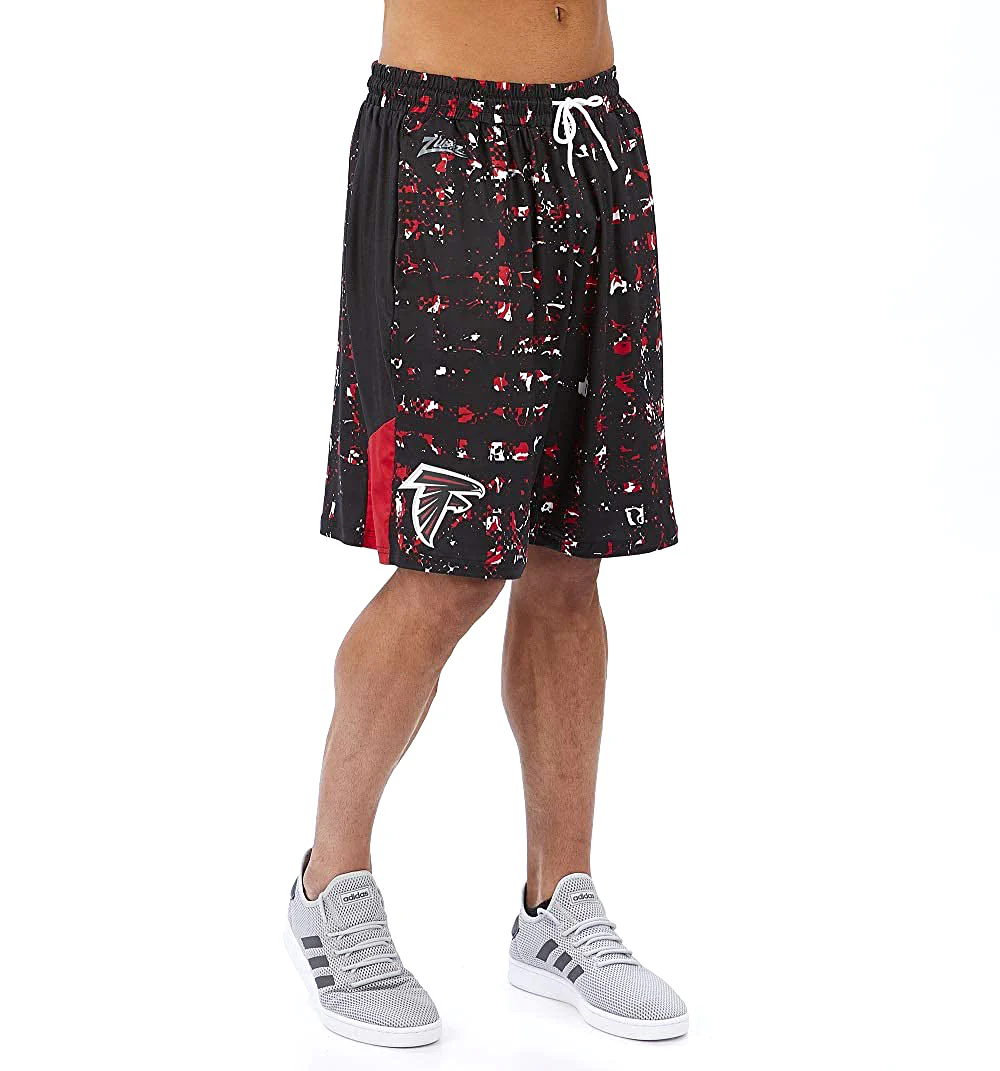 Zubaz NFL Men's Atlanta Falcons Color Grid Shorts - Image 6