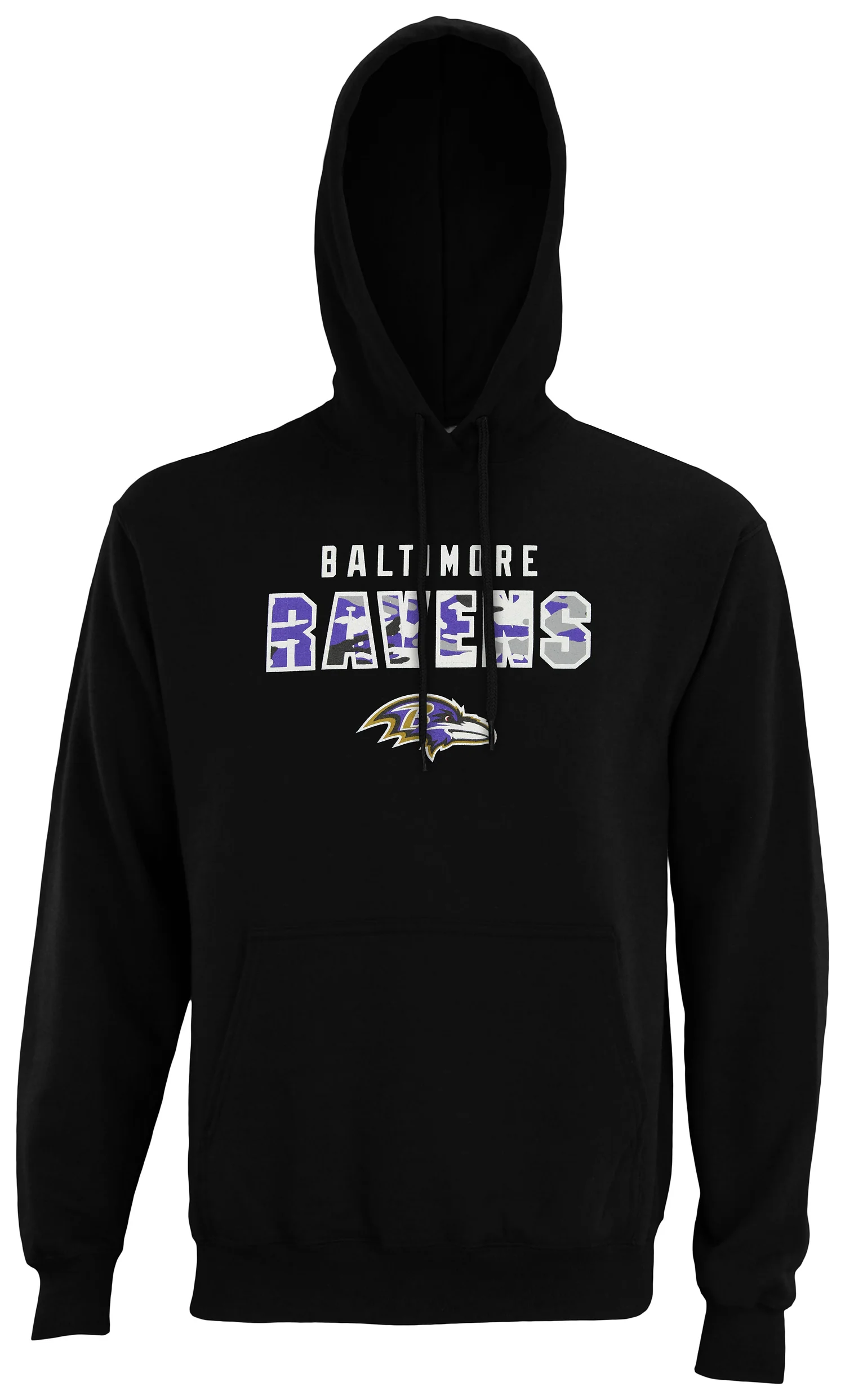 Zubaz NFL Men's Baltimore Ravens Camo Block Logo Hoodie - Image 3
