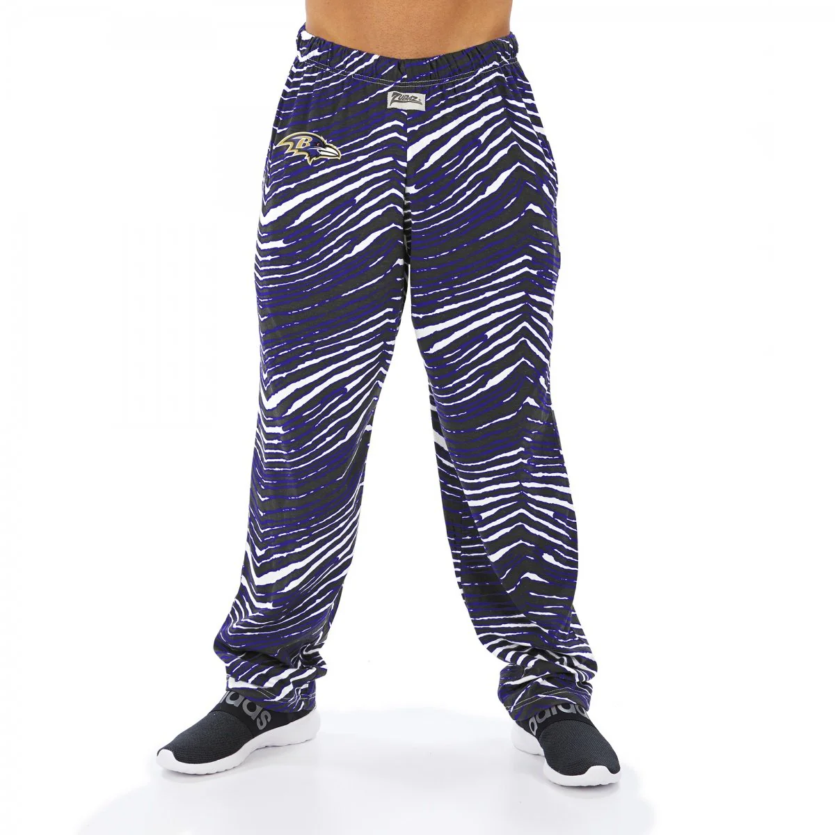 Zubaz NFL Men's Baltimore Ravens Classic Zebra Print Team Logo Pants