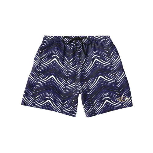 Zubaz NFL Men's Baltimore Ravens Exclusive 5.5 Inch Swim Trunk - Image 4