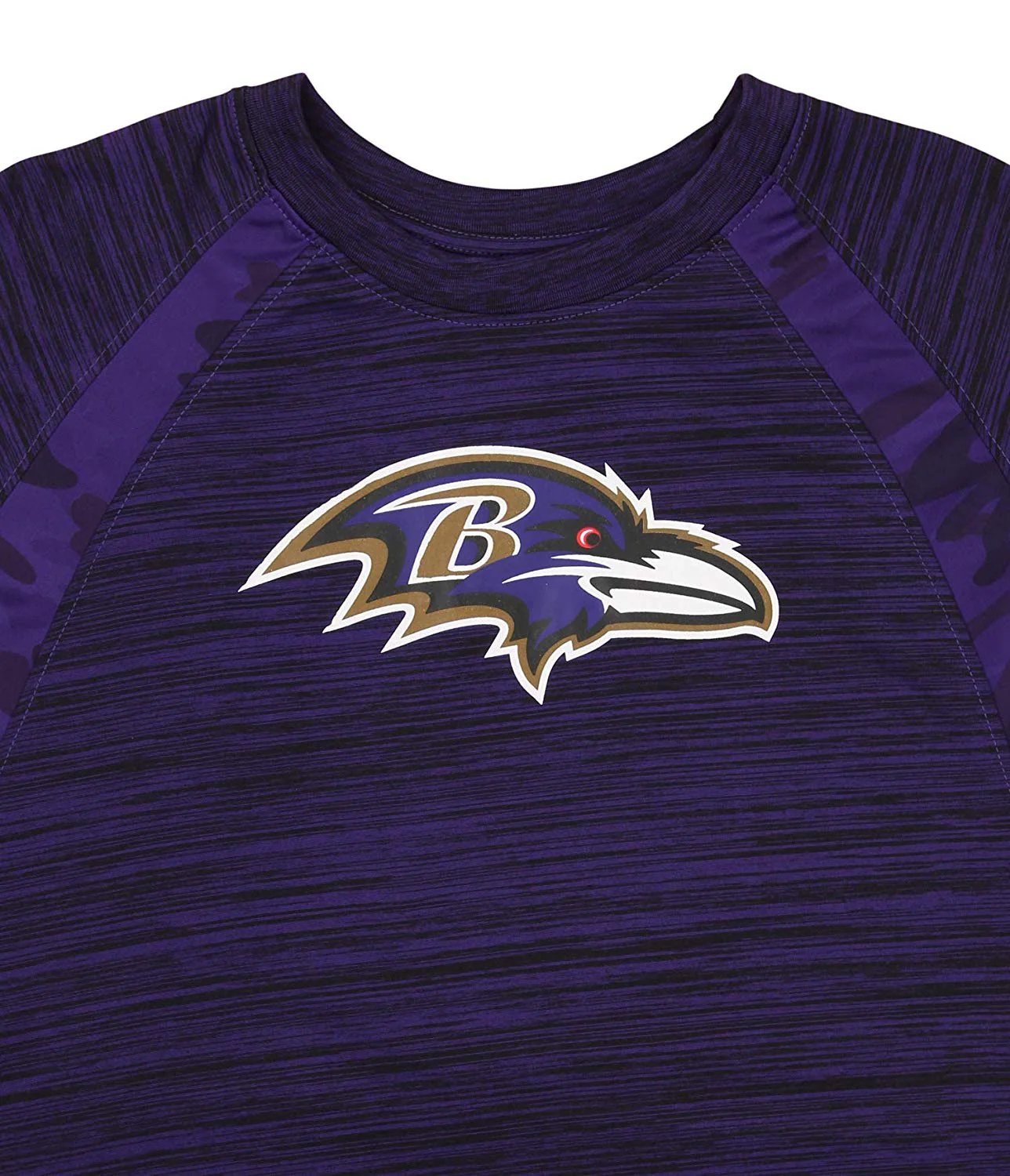 Zubaz NFL Men's Baltimore Ravens Tonal Camo Raglan T-Shirt - Image 2
