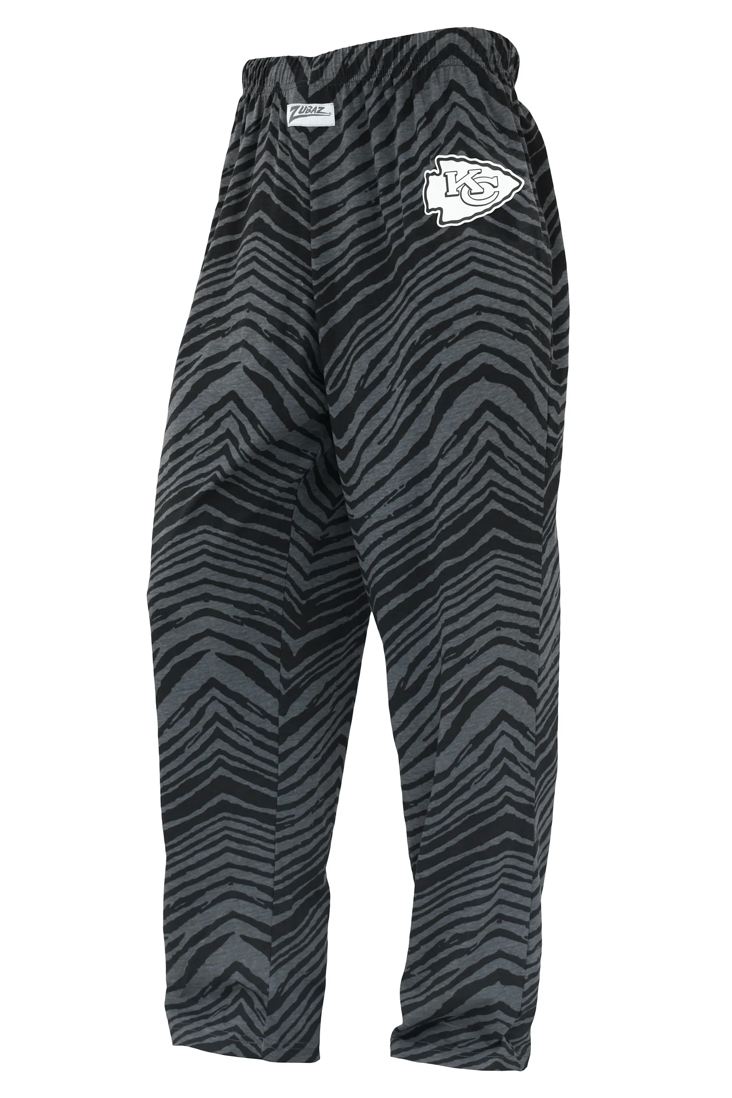 Zubaz NFL Men's Black Tonal CVC Pant, Kansas City Chiefs