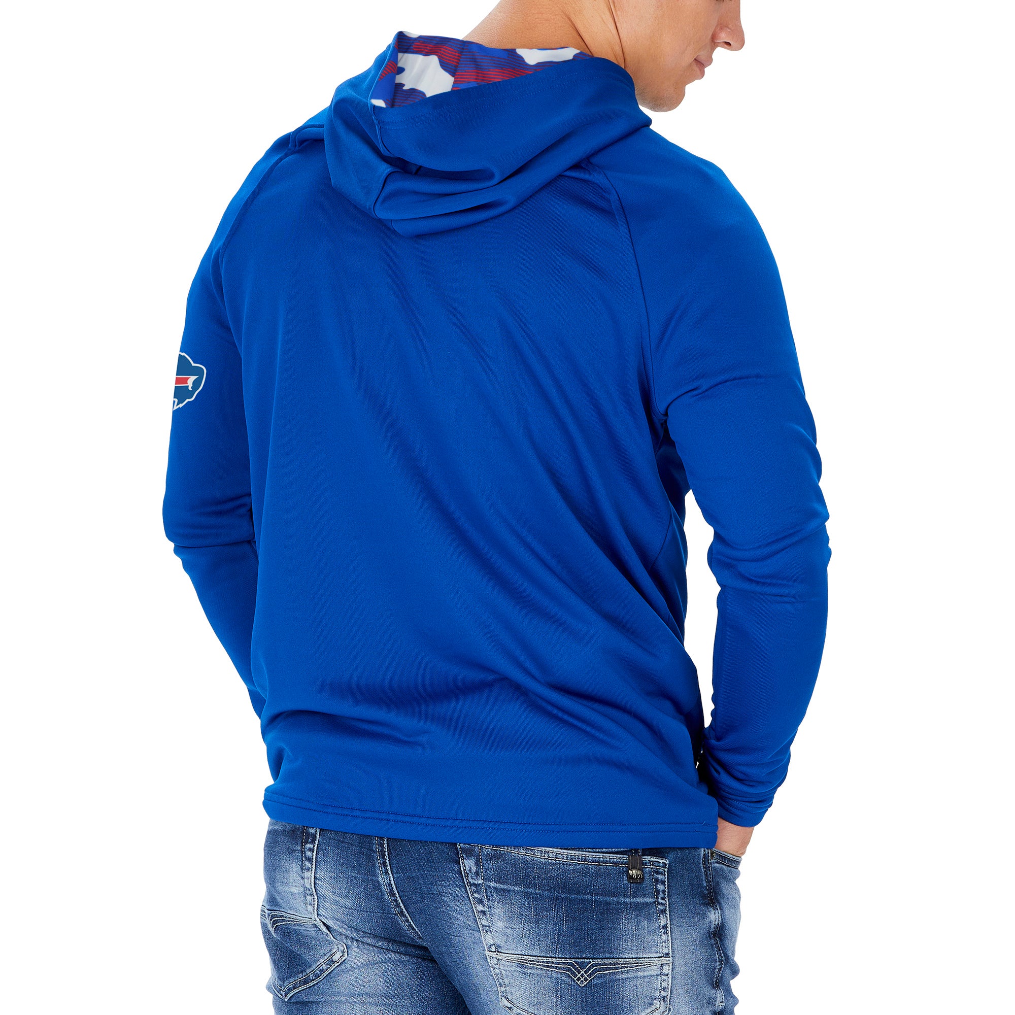 Zubaz NFL Men's Buffalo Bills Camo Light Weight Hoodie - Image 2