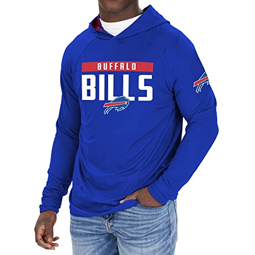 Zubaz NFL Men's Buffalo Bills Solid Team Hoodie With Camo Lined Hood - Image 4