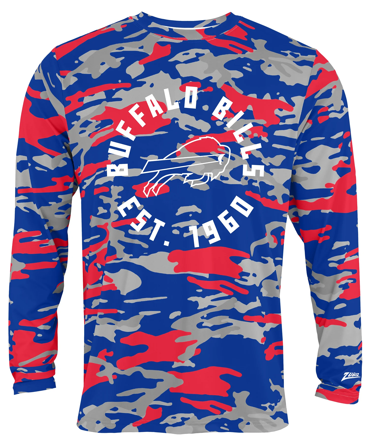 Zubaz NFL Men's Camo Alternate Color with White Circle Logo Long Sleeve T-Shirt, Buffalo Bills - Image 22