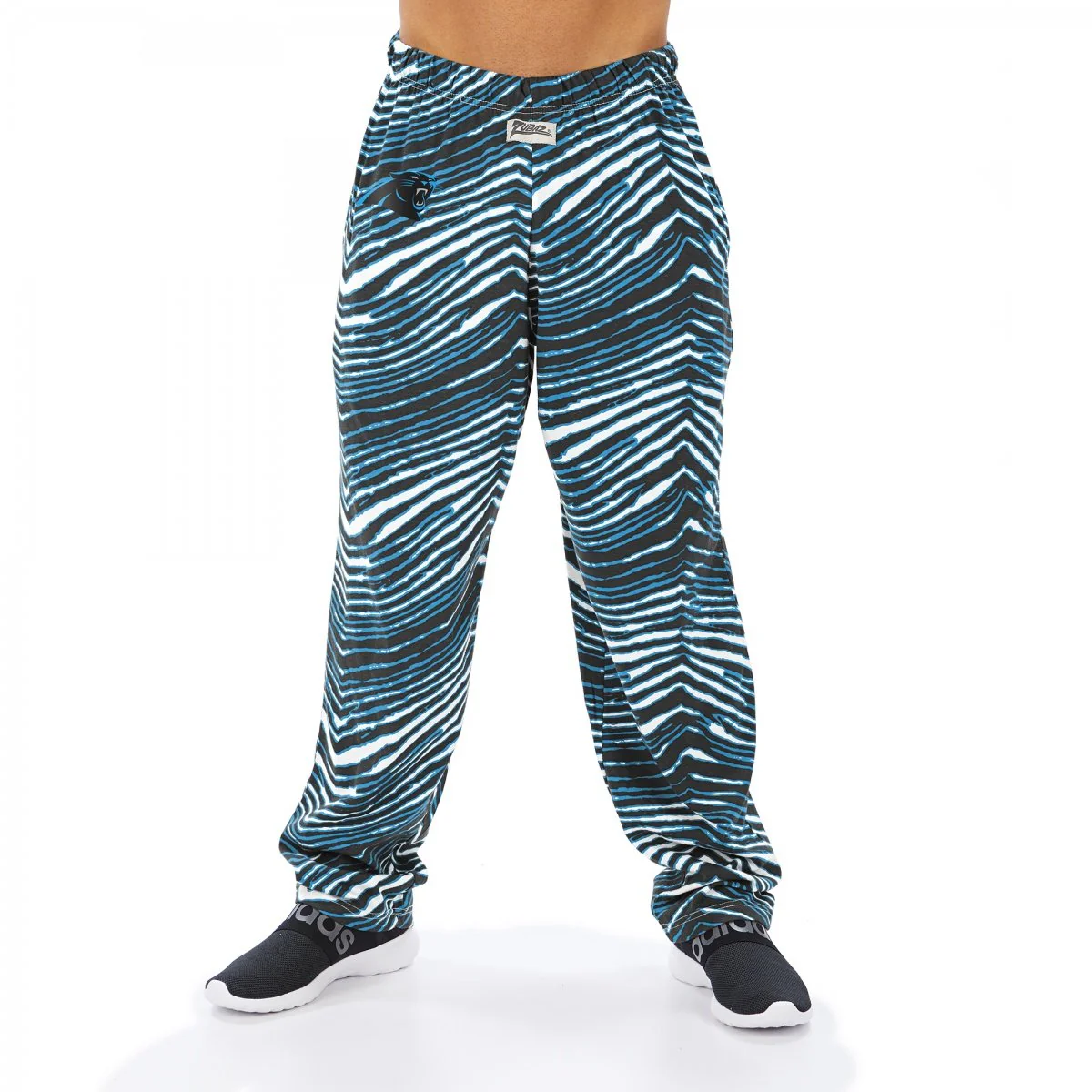 Zubaz NFL Men's Carolina Panthers Classic Zebra Print Team Pants - Image 8
