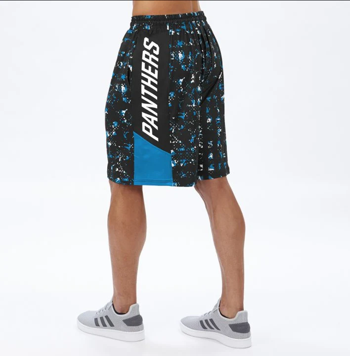 Zubaz NFL Men's Carolina Panthers Color Grid Shorts - Image 2