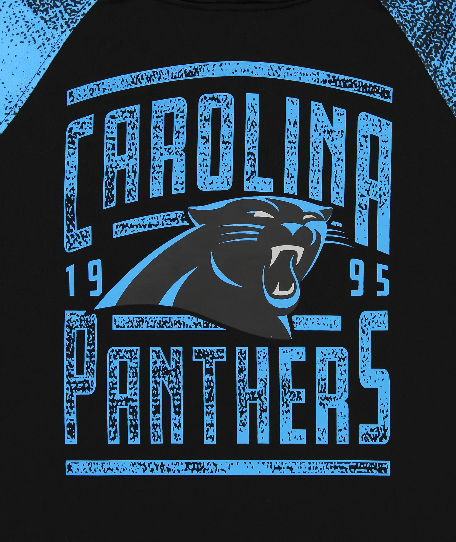 Zubaz NFL Men's Carolina Panthers Light Weight Pullover Hoodie with Static Sleeves - Image 2