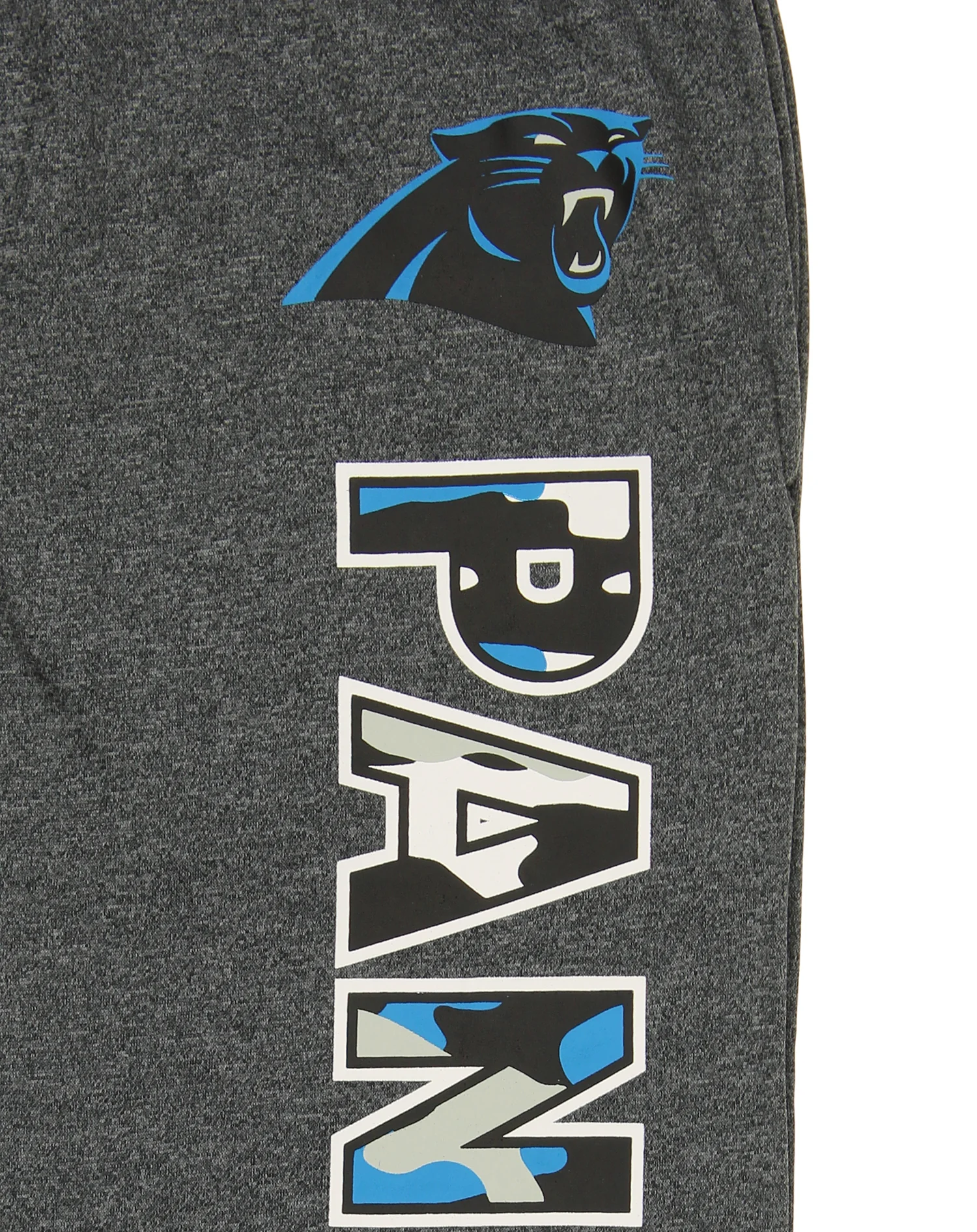 Zubaz NFL Men's Carolina Panthers Poly Fleece Dark Heather Gray Sweatpants - Image 3