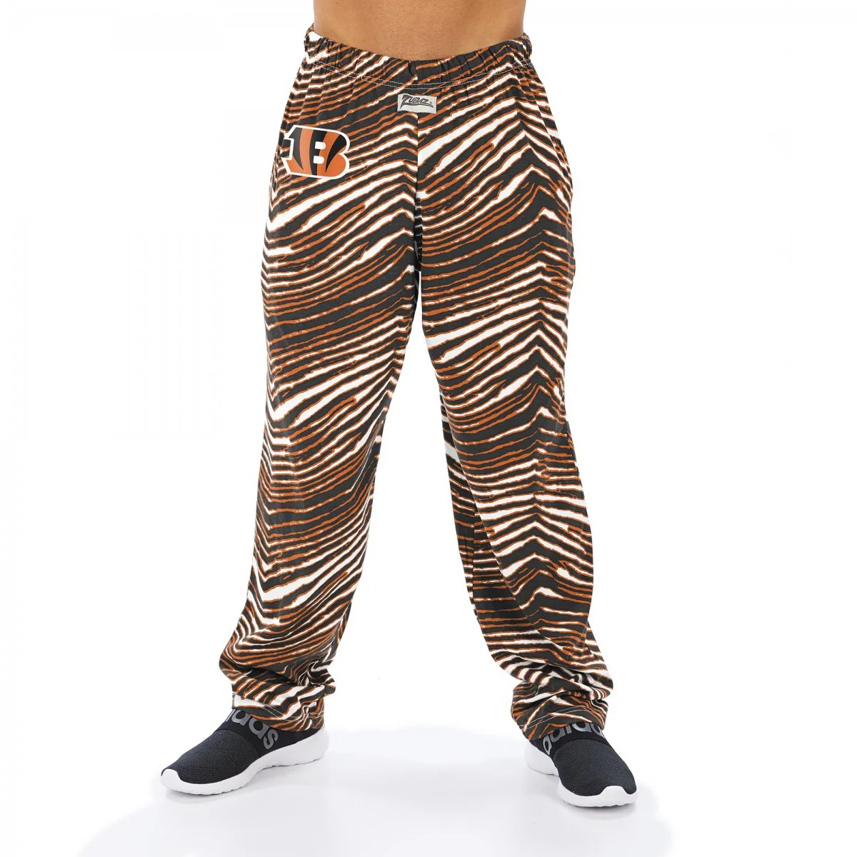 Zubaz NFL Men's Cincinnati Bengals Classic Zebra Print Team Logo Pants - Image 6