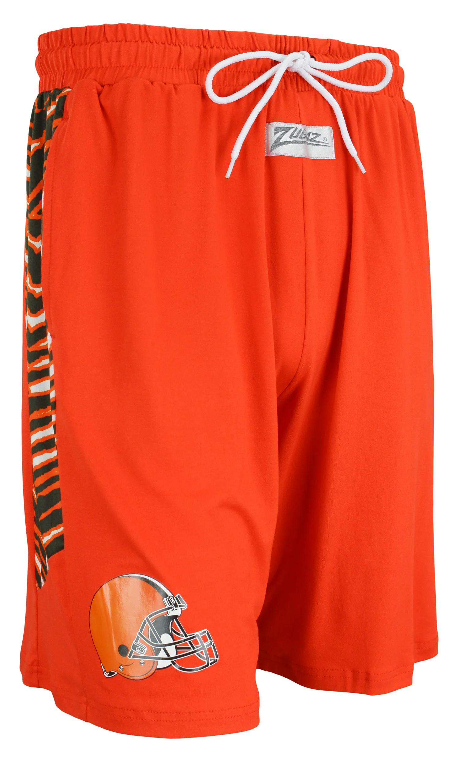Zubaz NFL Men's Cleveland Browns Team Logo Zebra Side Seam Shorts, Orange - Image 5