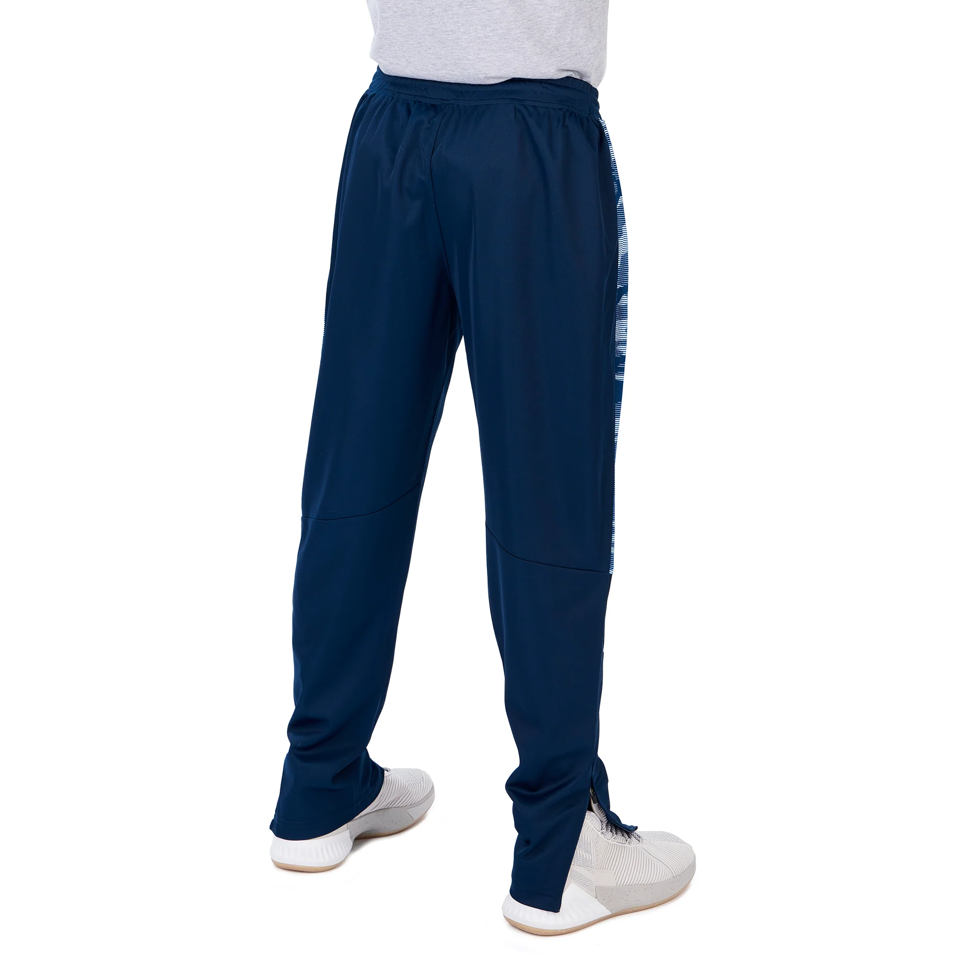 Zubaz NFL Men's DALLAS COWBOYS NAVY BLUE TRACK PANT W/ NAVY BLUE/WHITE CAMO LINES HALF SIDE PANELS Small - Image 2