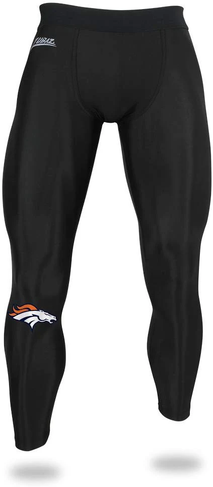 Zubaz NFL Men's Denver Broncos Active Performance Compression Black Leggings - Image 4
