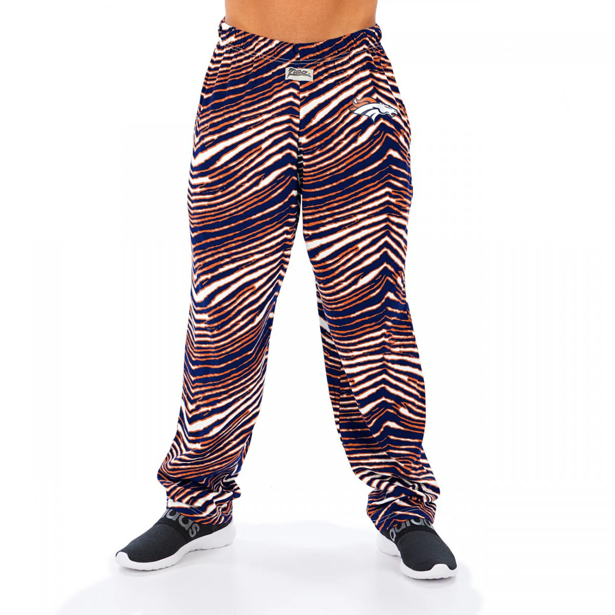 Zubaz NFL Men's Denver Broncos Classic Zebra Print Team Pants - Image 5