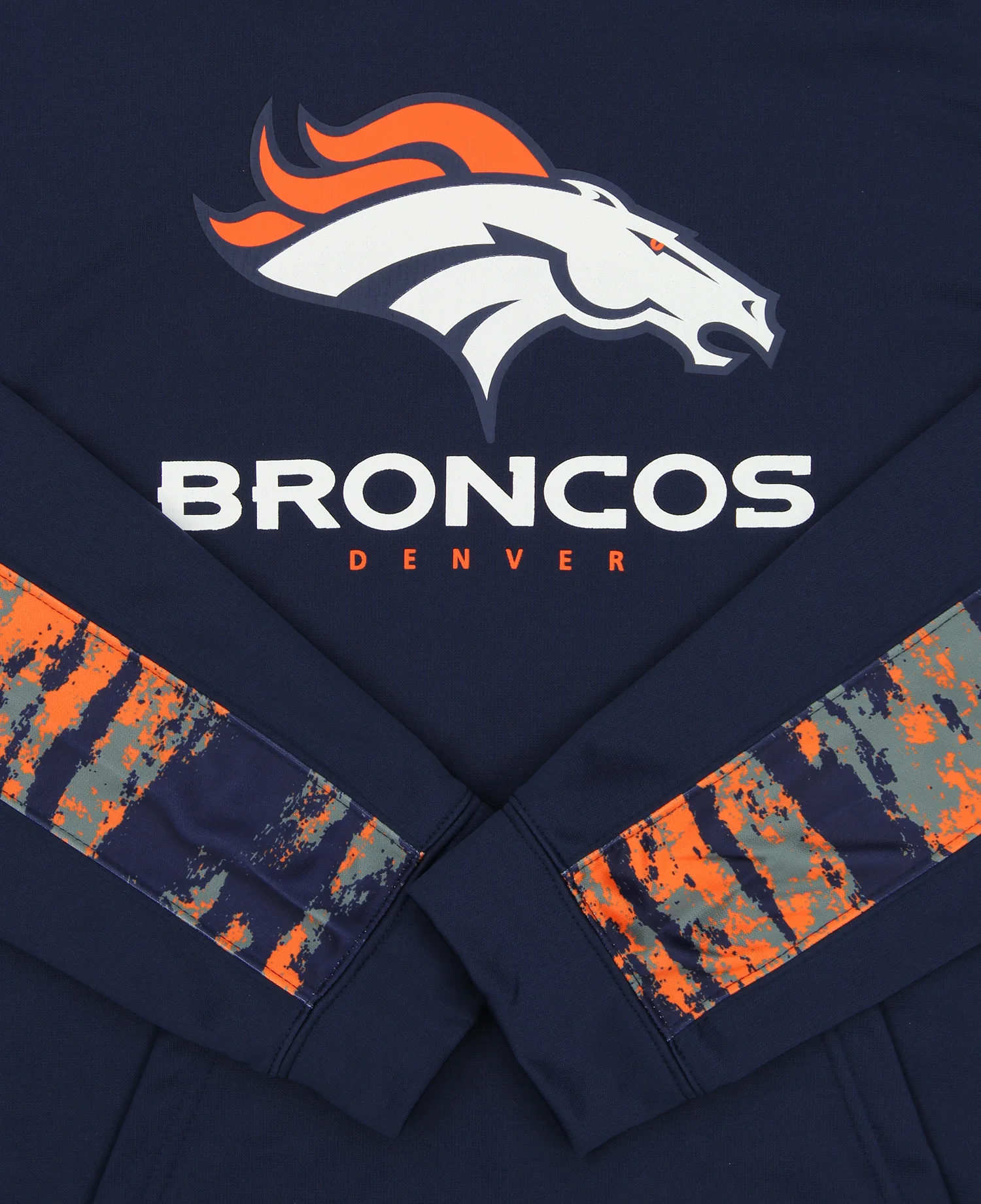 Zubaz NFL Men's Denver Broncos Performance Hoodie w/ Oxide Sleeves - Image 2