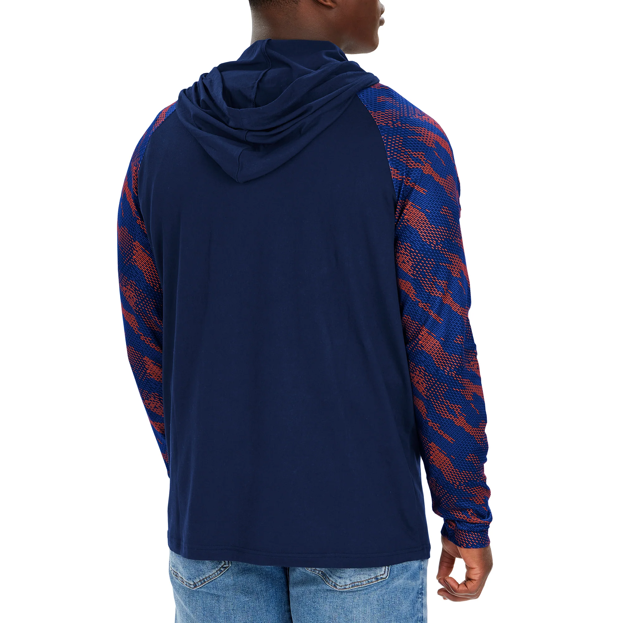 Zubaz NFL Men's Denver Broncos Viper Print Pullover Hooded Sweatshirt - Image 2