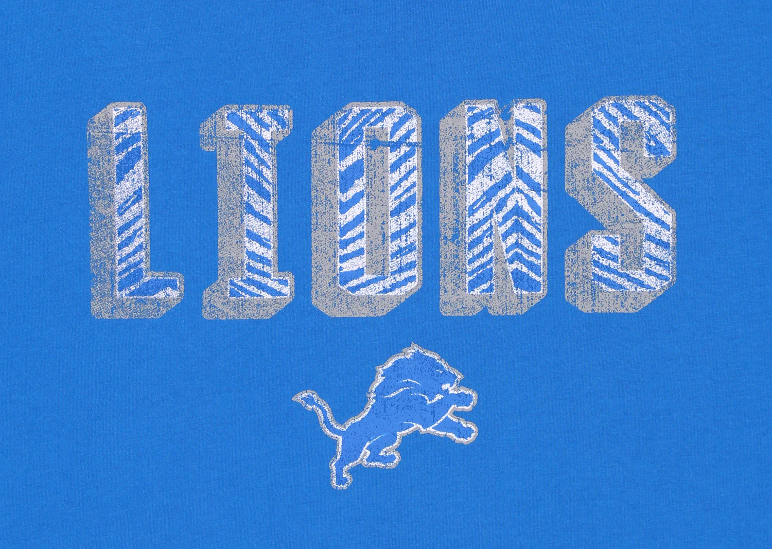 Zubaz NFL Men's Detriot Lions Short Sleeve Zeb Graphic T-Shirt - Image 2