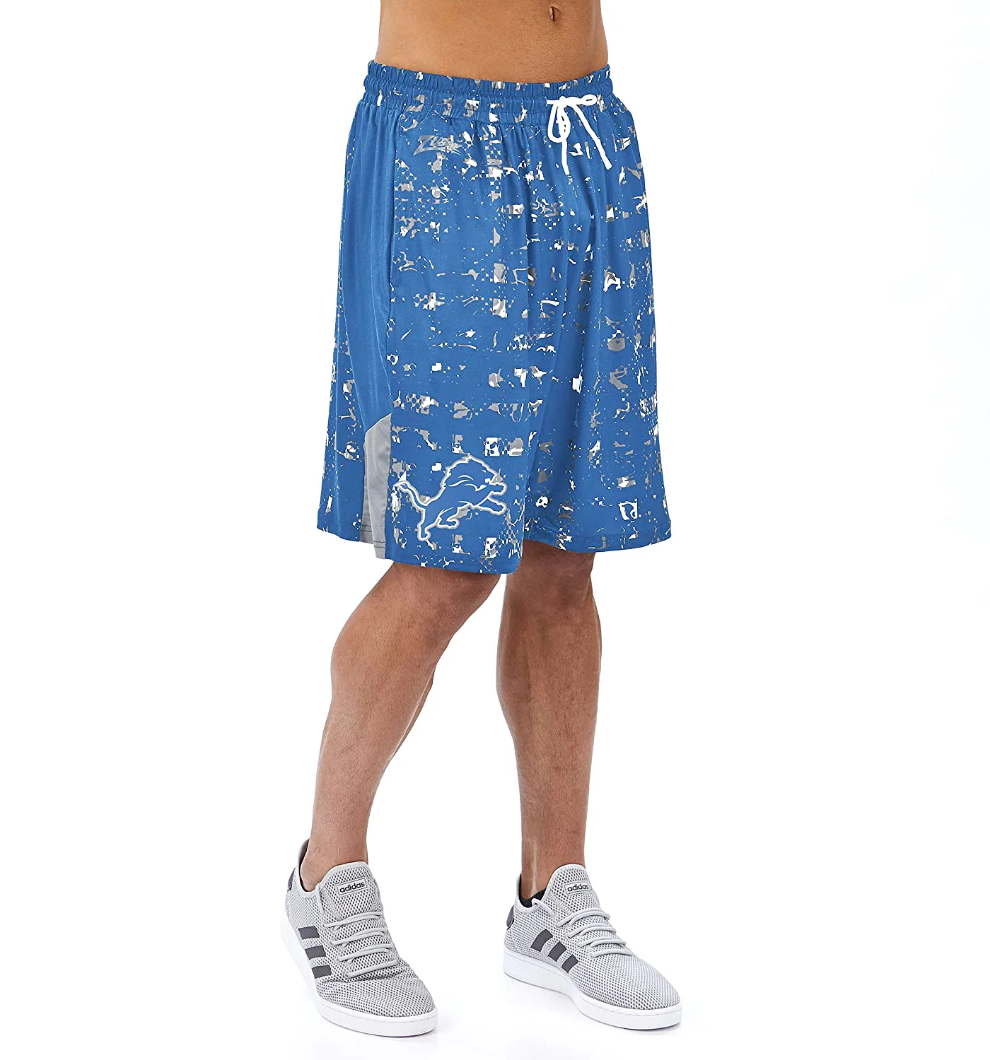 Zubaz NFL Men's Detroit Lions Color Grid Shorts - Image 4