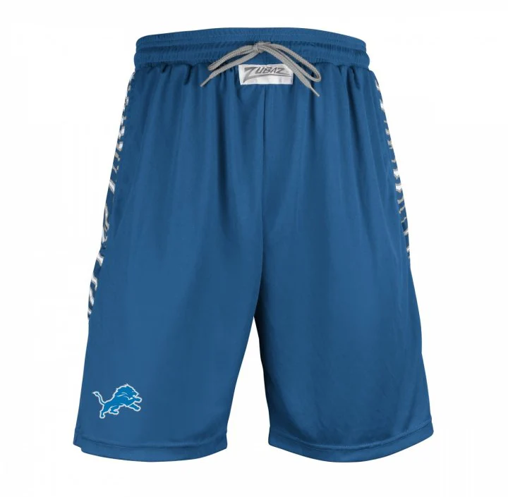 Zubaz NFL Men's Detroit Lions Team Logo Active Zebra Shorts - Image 3
