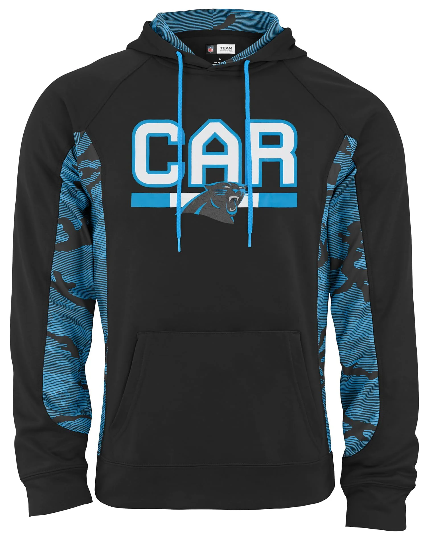 Zubaz NFL Men's Elevated Hoodie With Camo Lines, Carolina Panthers - Image 5