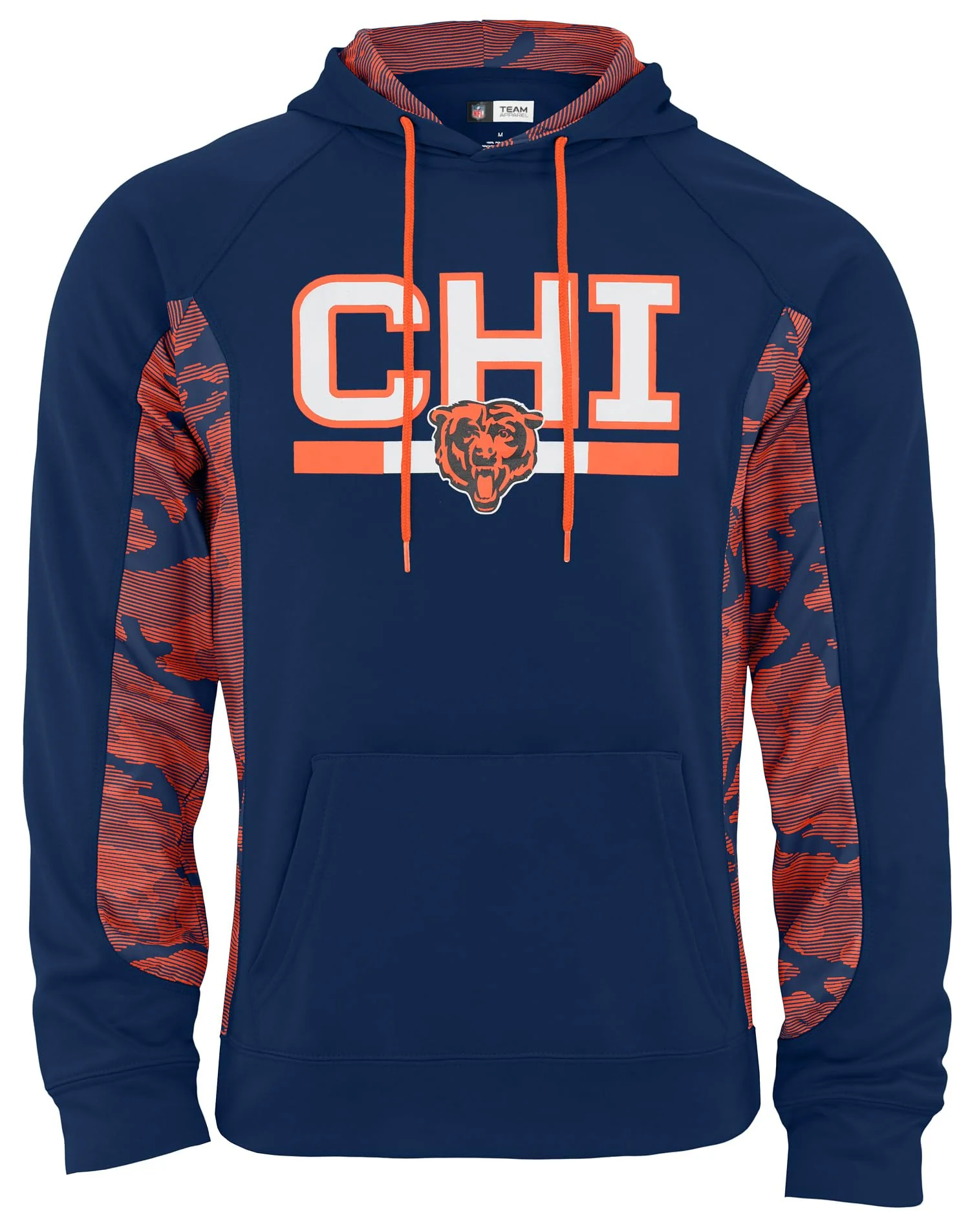 Zubaz NFL Men's Elevated Hoodie With Camo Lines, Chicago Bears - Image 5