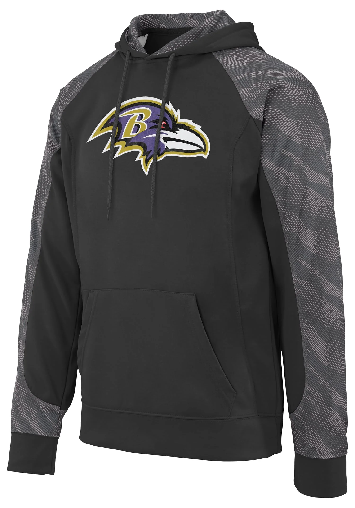 Zubaz NFL Men's Elevated Logo Viper Hoodie Baltimore Ravens - Image 4