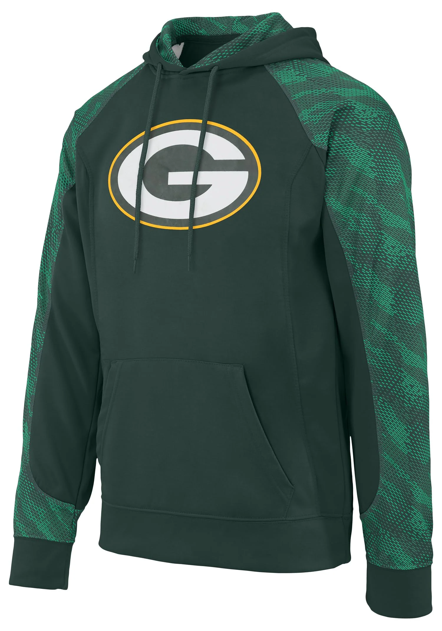 Zubaz NFL Men's Elevated Logo Viper Hoodie Green Bay Packers - Image 4