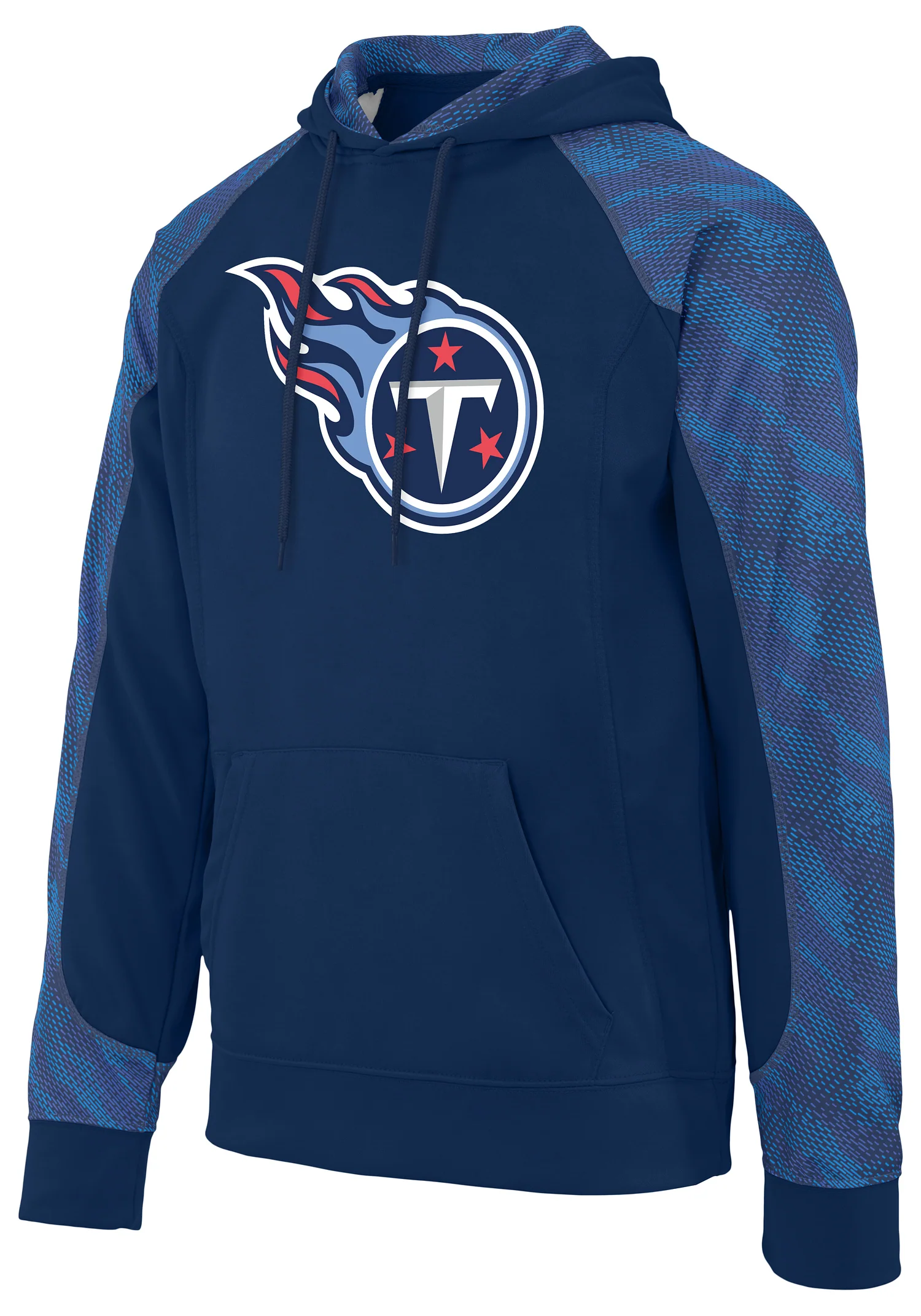 Zubaz NFL Men's Elevated Logo Viper Hoodie Tennessee Titans