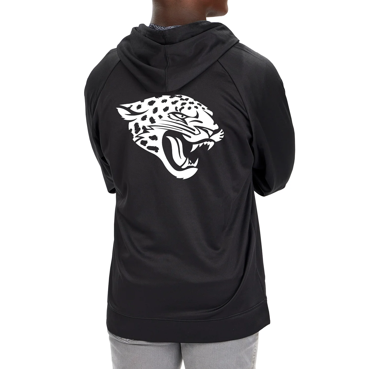 Zubaz NFL Men's Established Viper Hood Liner Full Zip Raglan Hoodie, JACKSONVILLE JAGUARS - Image 6