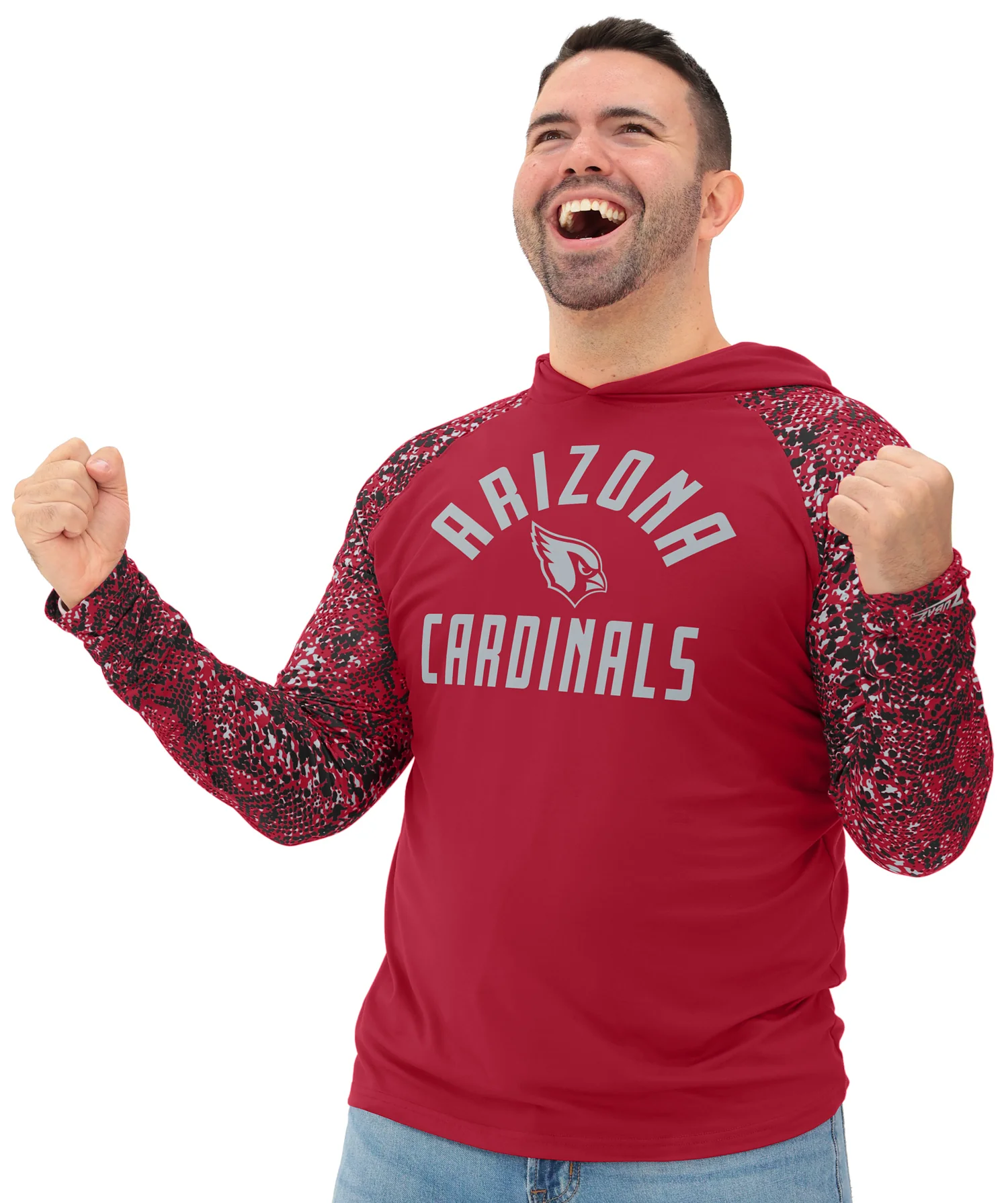 Zubaz NFL Men's Formation Post Sleeves Lightweight Hoodie, ARIZONA CARDINALS - Image 20