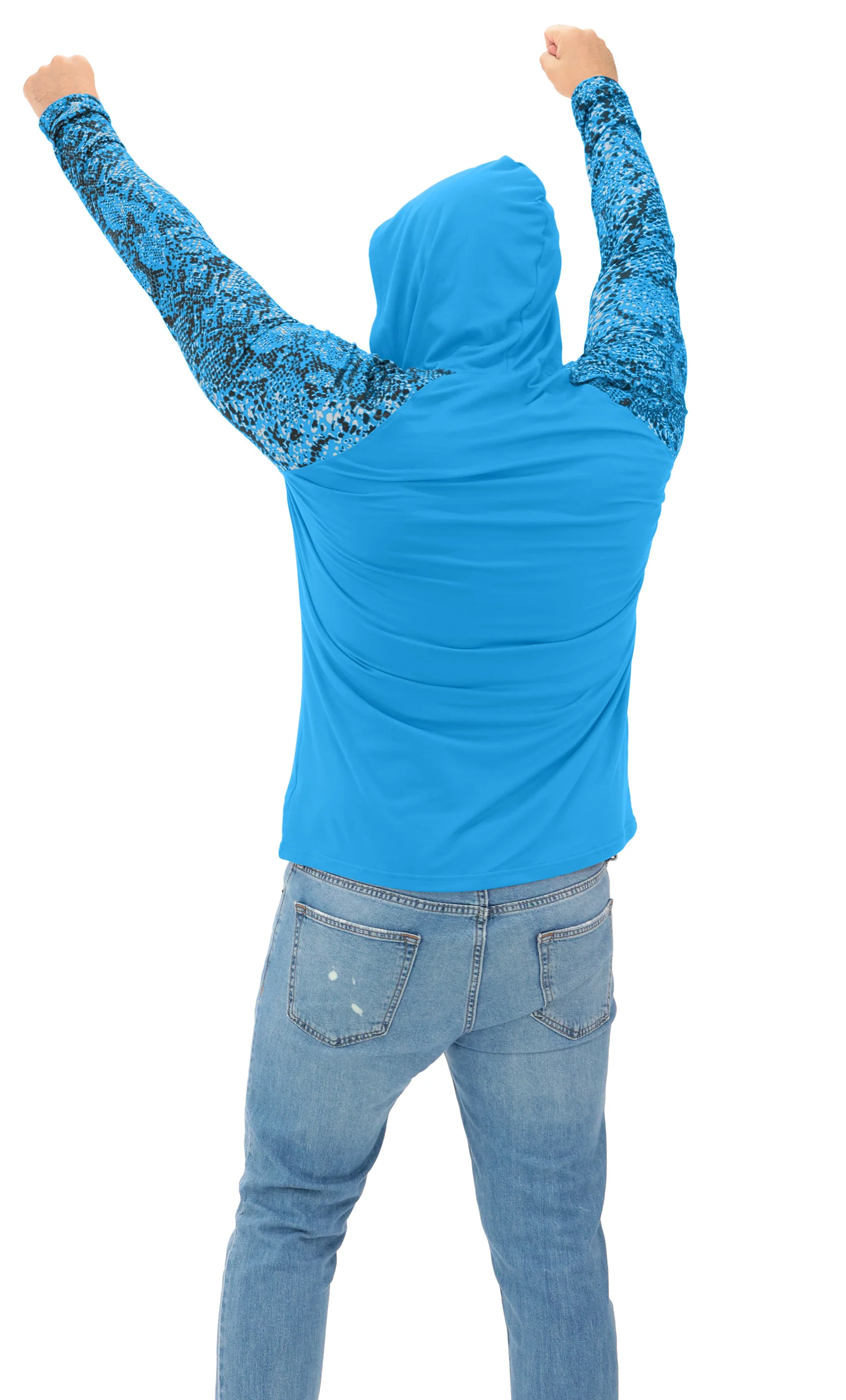 Zubaz NFL Men's Formation Post Sleeves Lightweight Hoodie, DETROIT LIONS - Image 10