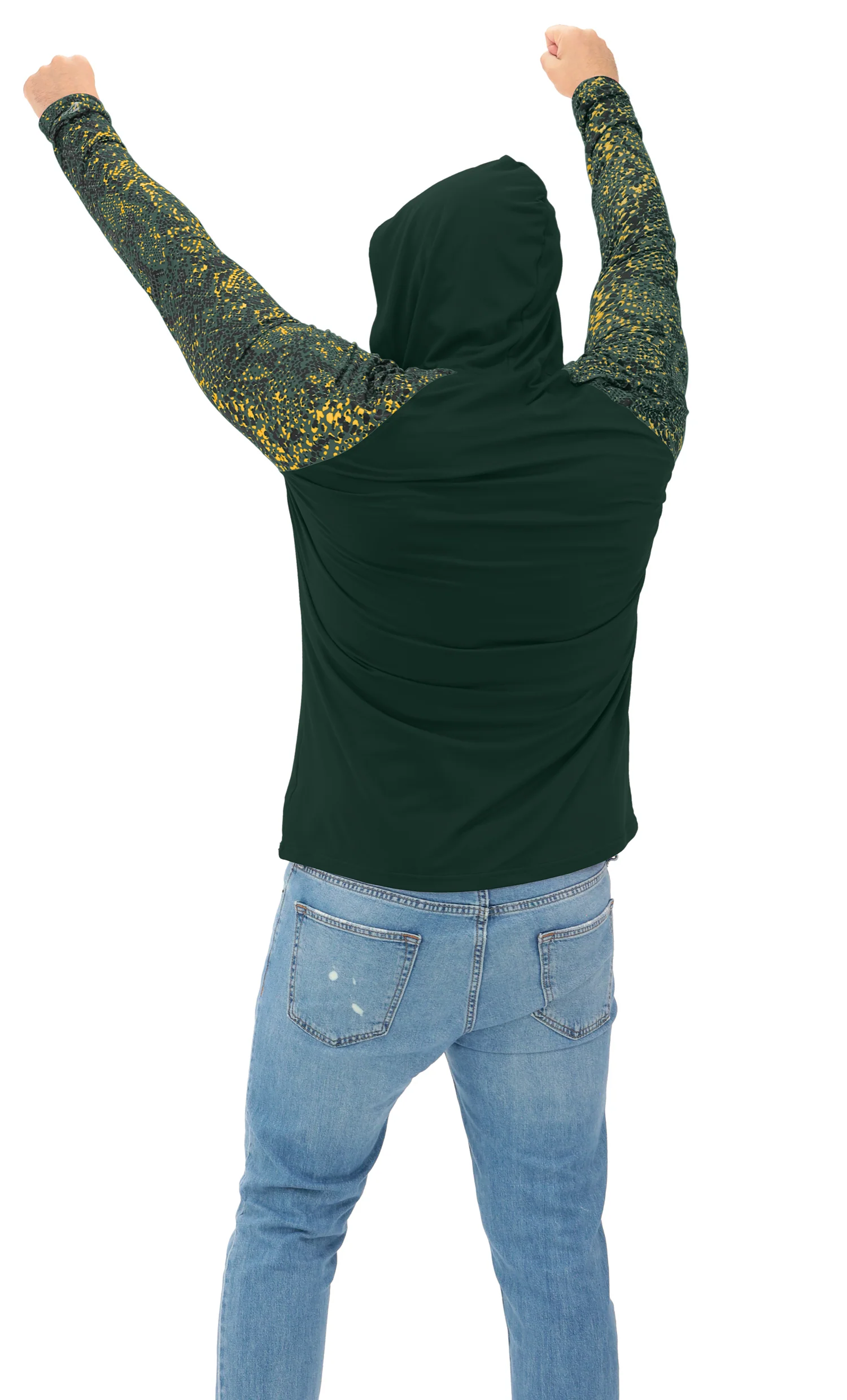Zubaz NFL Men's Formation Post Sleeves Lightweight Hoodie, GREEN BAY PACKERS - Image 18