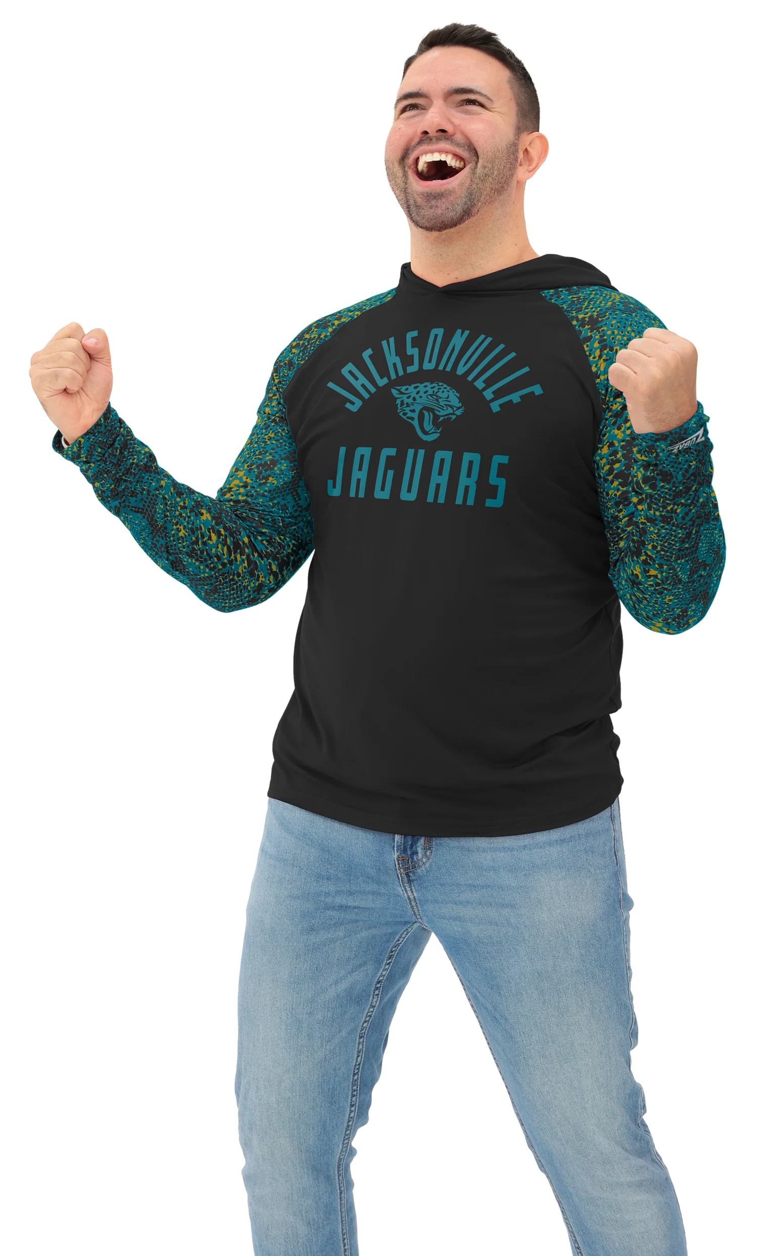 Zubaz NFL Men's Formation Post Sleeves Lightweight Hoodie, JACKSONVILLE JAGUARS - Image 20