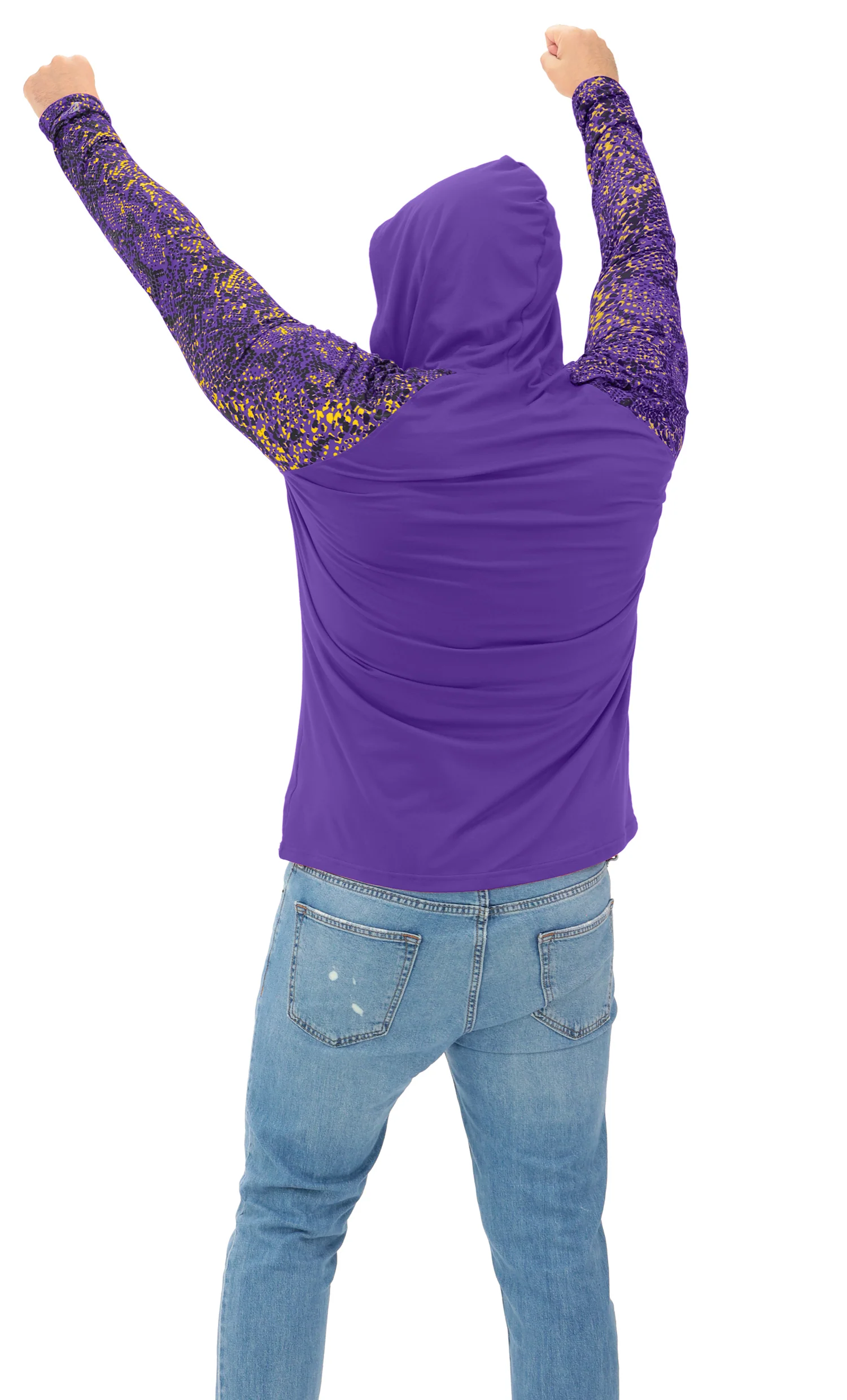 Zubaz NFL  Men's Formation Post Sleeves Lightweight Hoodie, MINNESOTA VIKINGS - Image 24