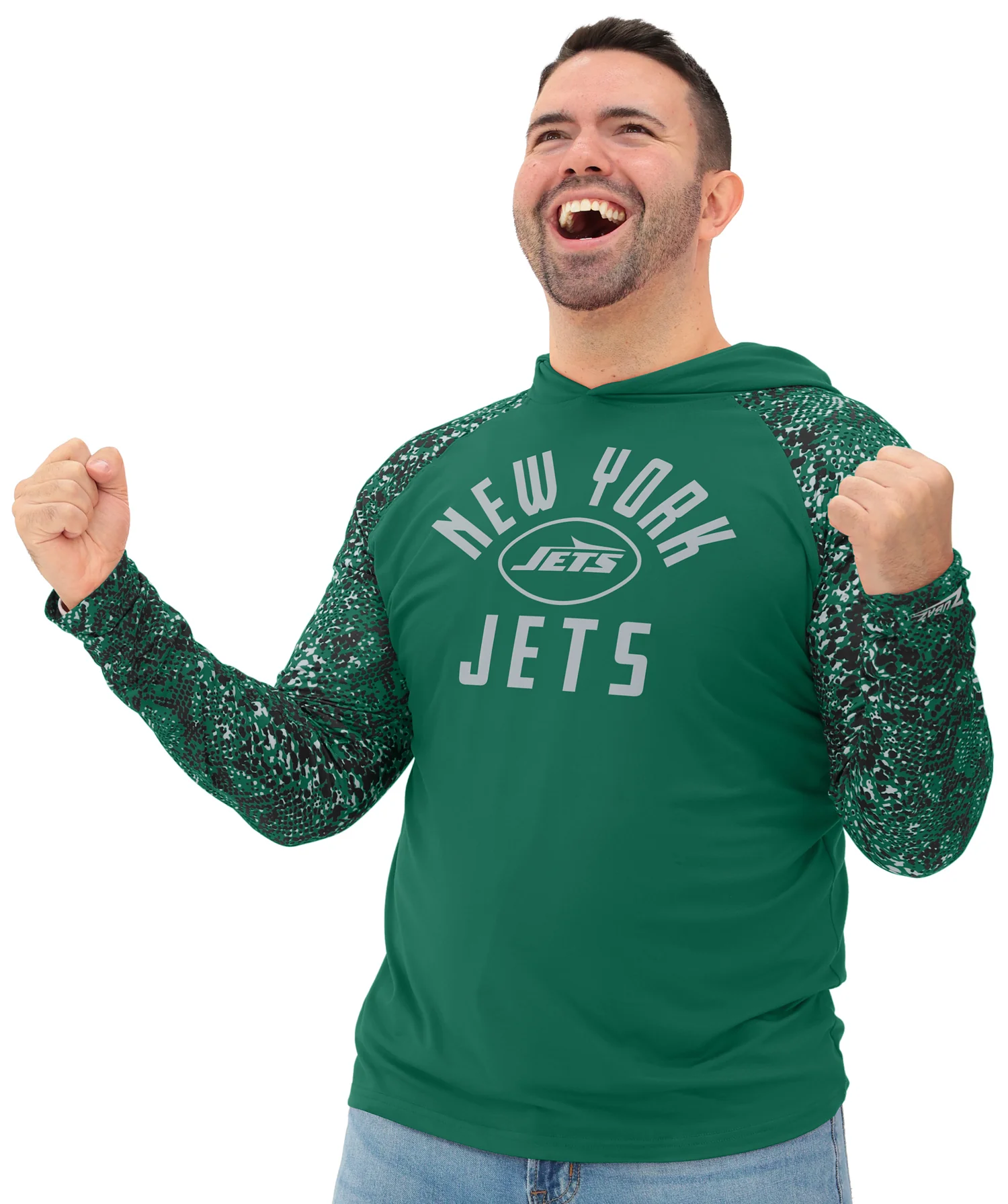 Zubaz NFL Men's Formation Post Sleeves Lightweight Hoodie, NEW YORK JETS - Image 19