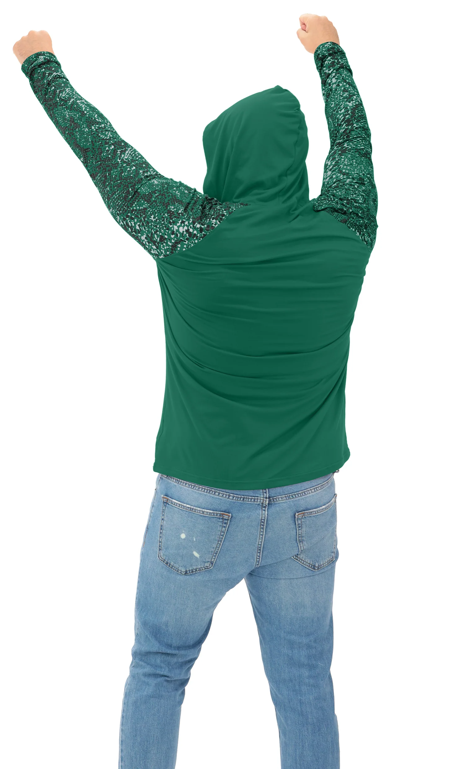 Zubaz NFL Men's Formation Post Sleeves Lightweight Hoodie, NEW YORK JETS - Image 24