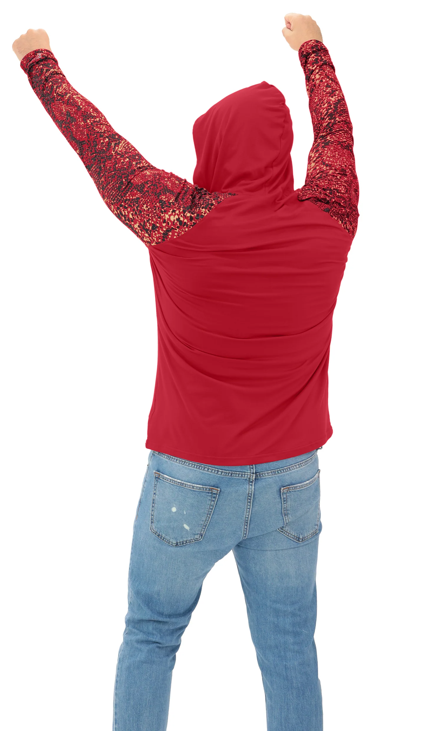 Zubaz NFL Men's Formation Post Sleeves Lightweight Hoodie, SAN FRANCISCO 49ERS - Image 7