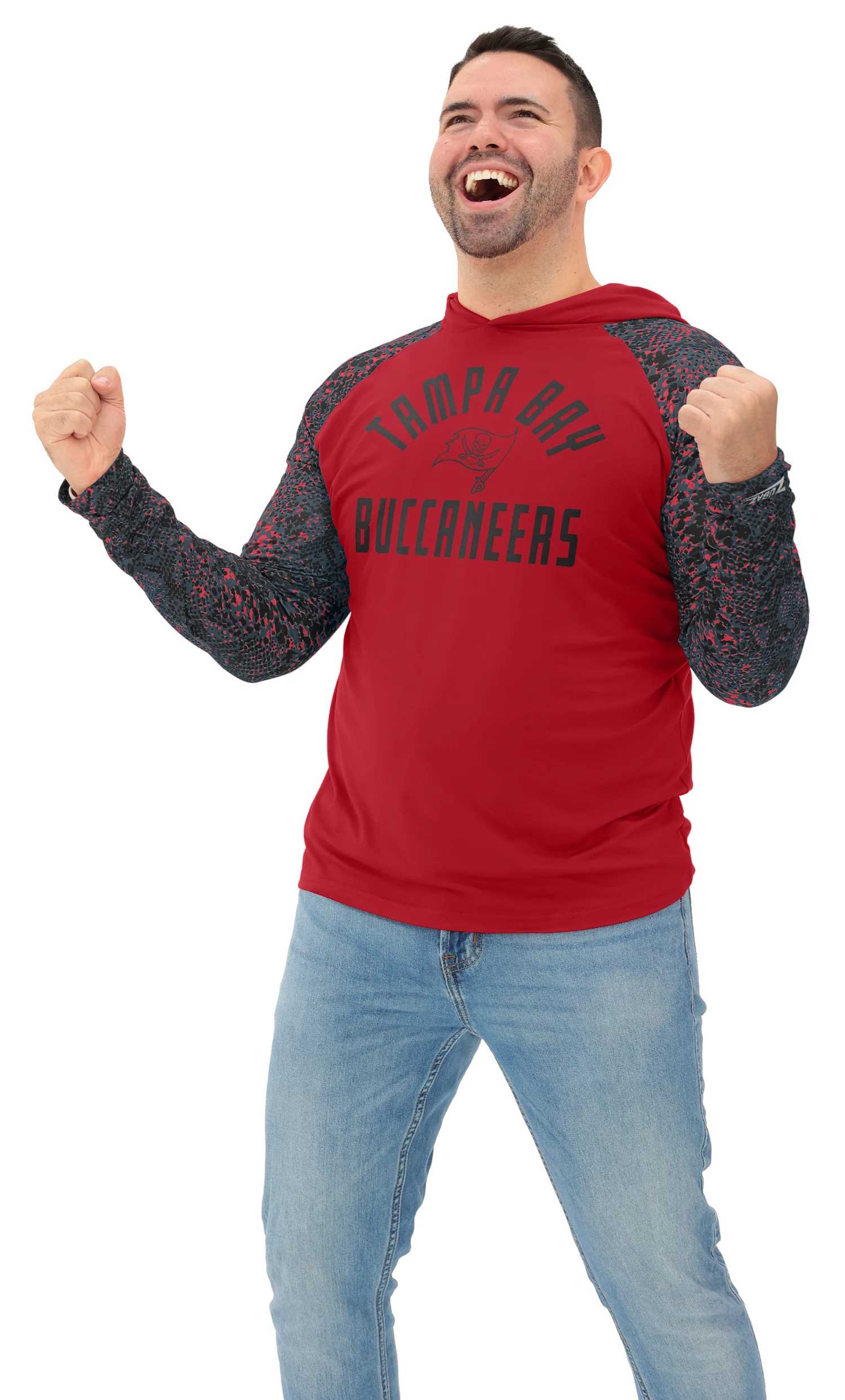 Zubaz NFL Men's Formation Post Sleeves Lightweight Hoodie, TAMPA BAY BUCCANEERS - Image 18