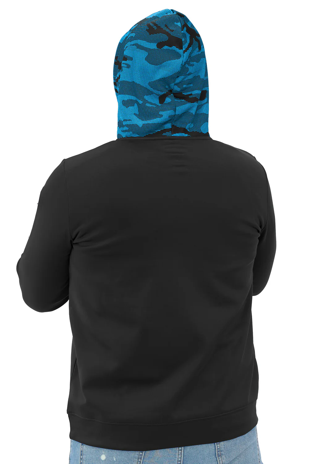 Zubaz NFL Men's Front and Sleeve Print Camo Line Hood Hoodie, CAROLINA PANTHERS - Image 35