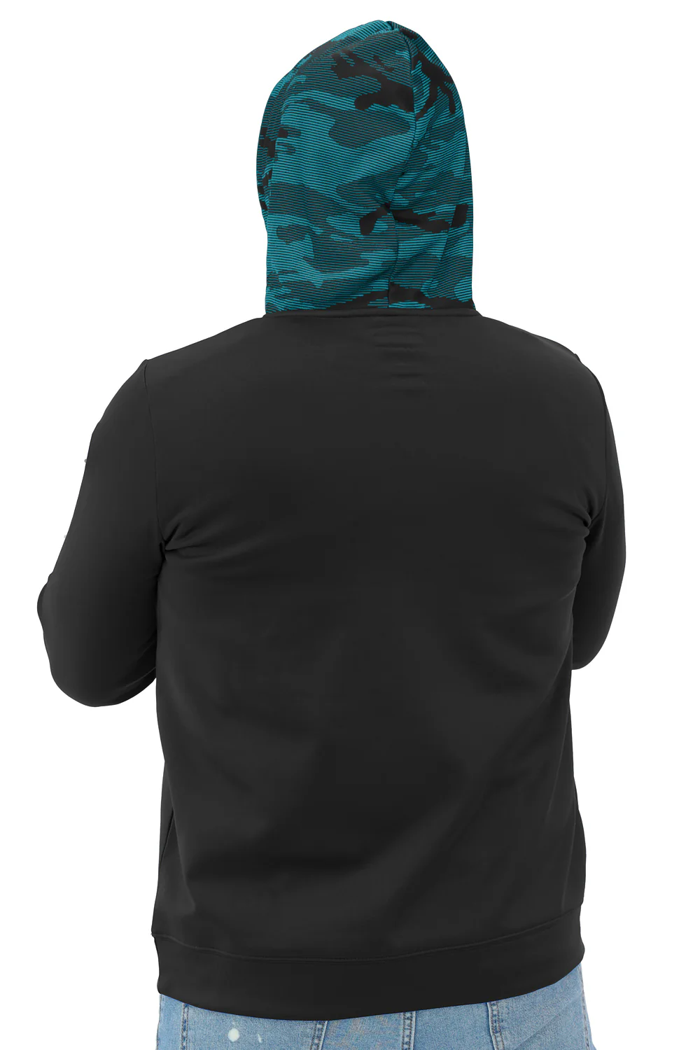 Zubaz NFL Men's Front and Sleeve Print Camo Line Hood Hoodie, JACKSONVILLE JAGUARS - Image 15