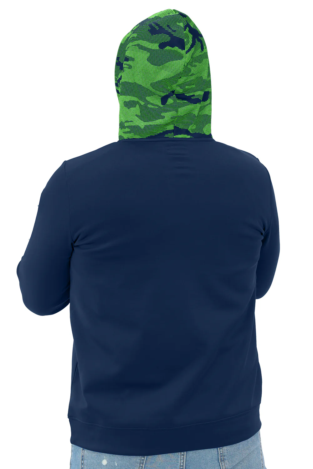 Zubaz NFL   Men's Front and Sleeve Print Camo Line Hood Hoodie, SEATTLE SEAHAWKS - Image 22