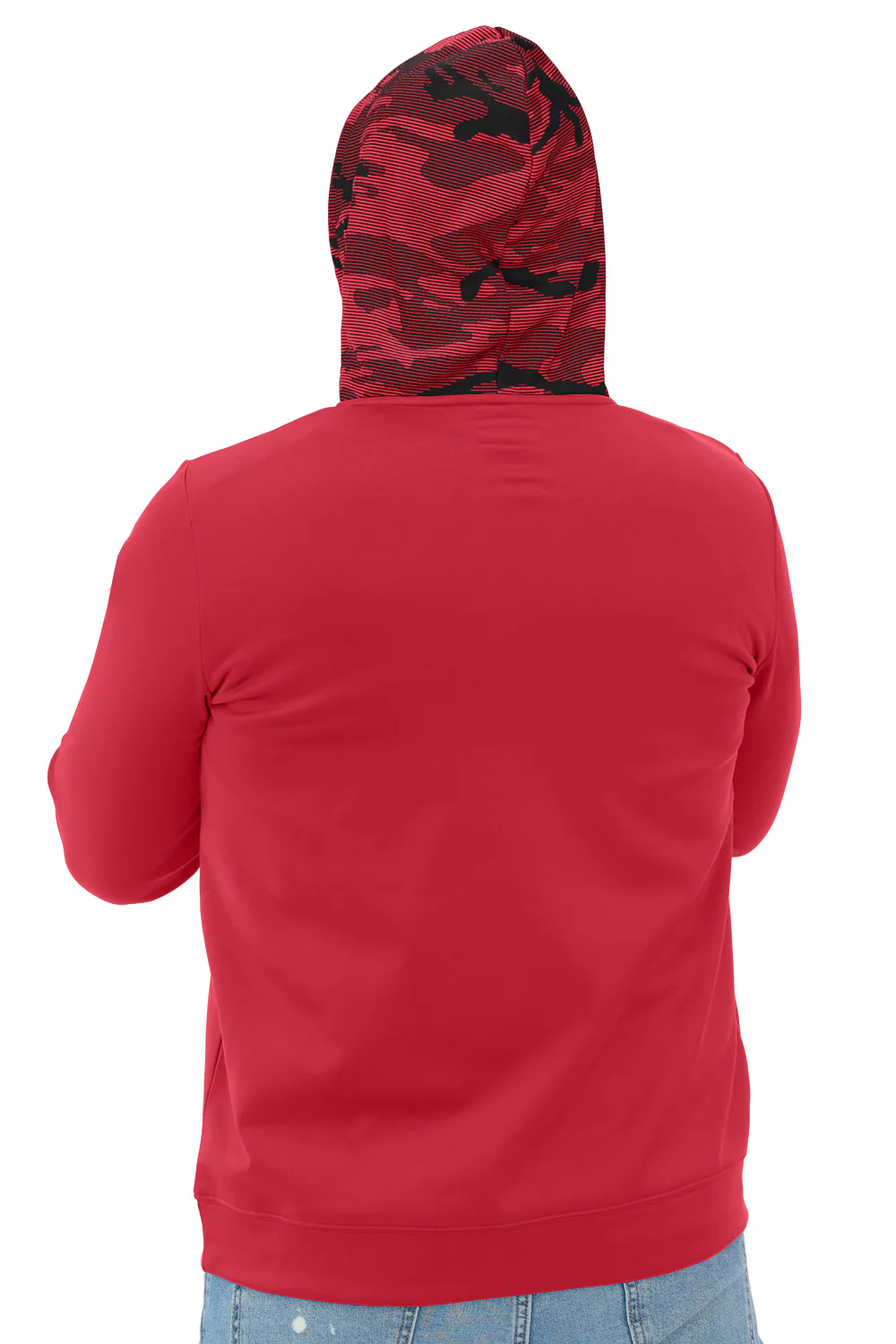 Zubaz NFL   Men's Front and Sleeve Print Camo Line Hood Hoodie, TAMPA BAY BUCCANEERS - Image 2
