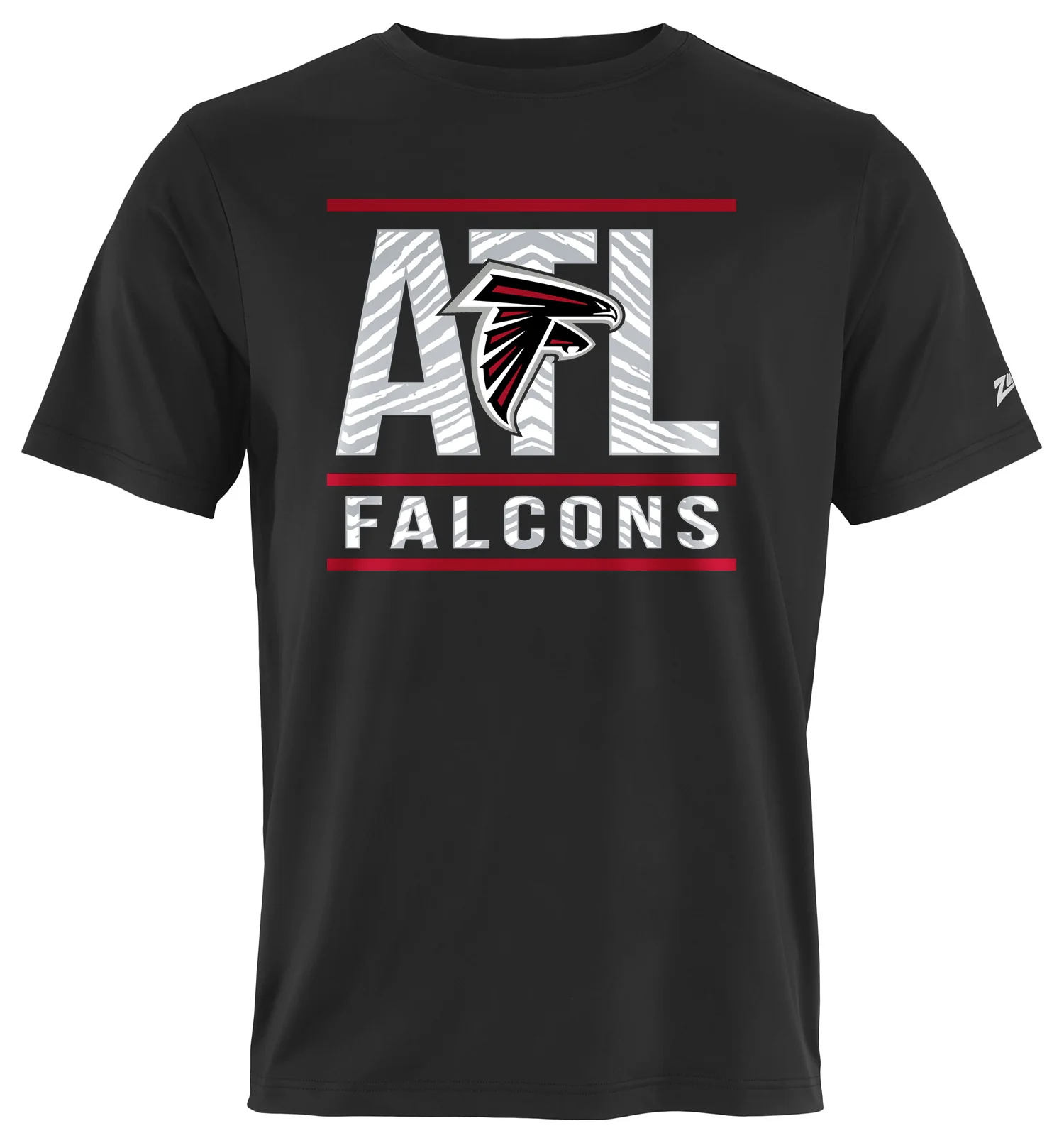 Zubaz NFL Men's Goal Line Team Color Short Sleeve T-Shirt, Atlanta Falcons - Image 2